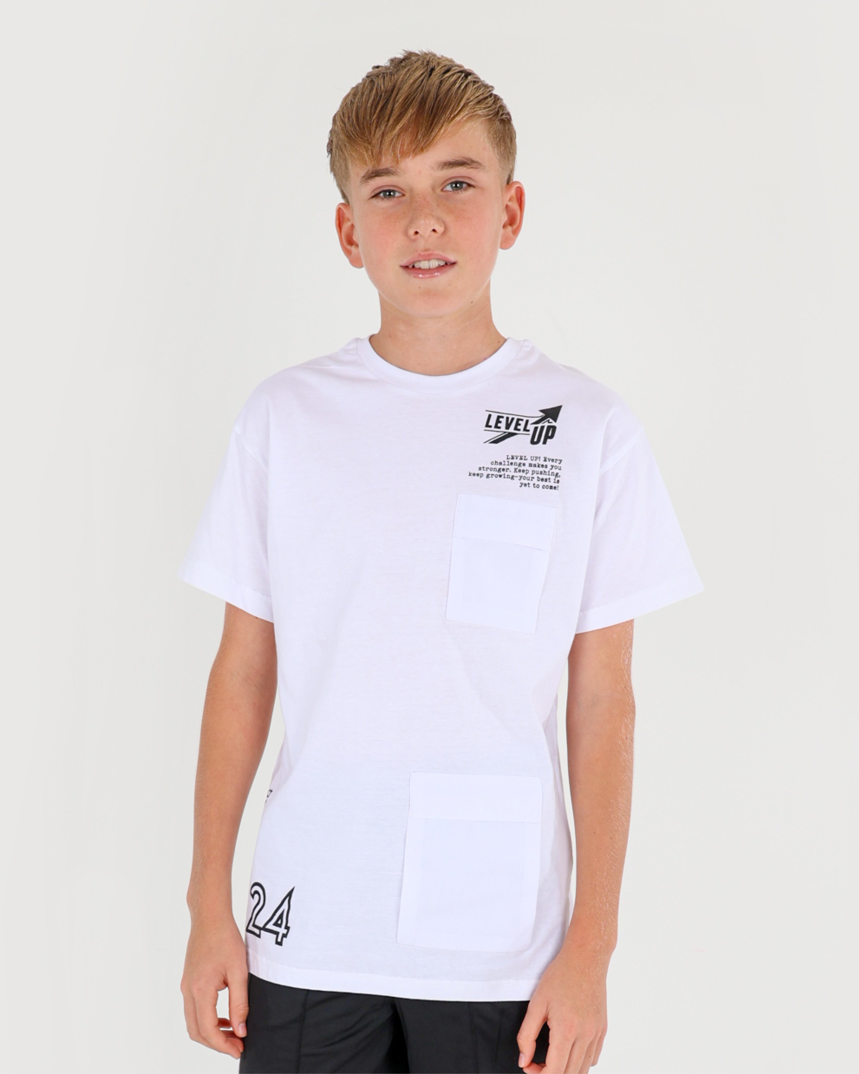 Boys Double Utility Pocket T-Shirt