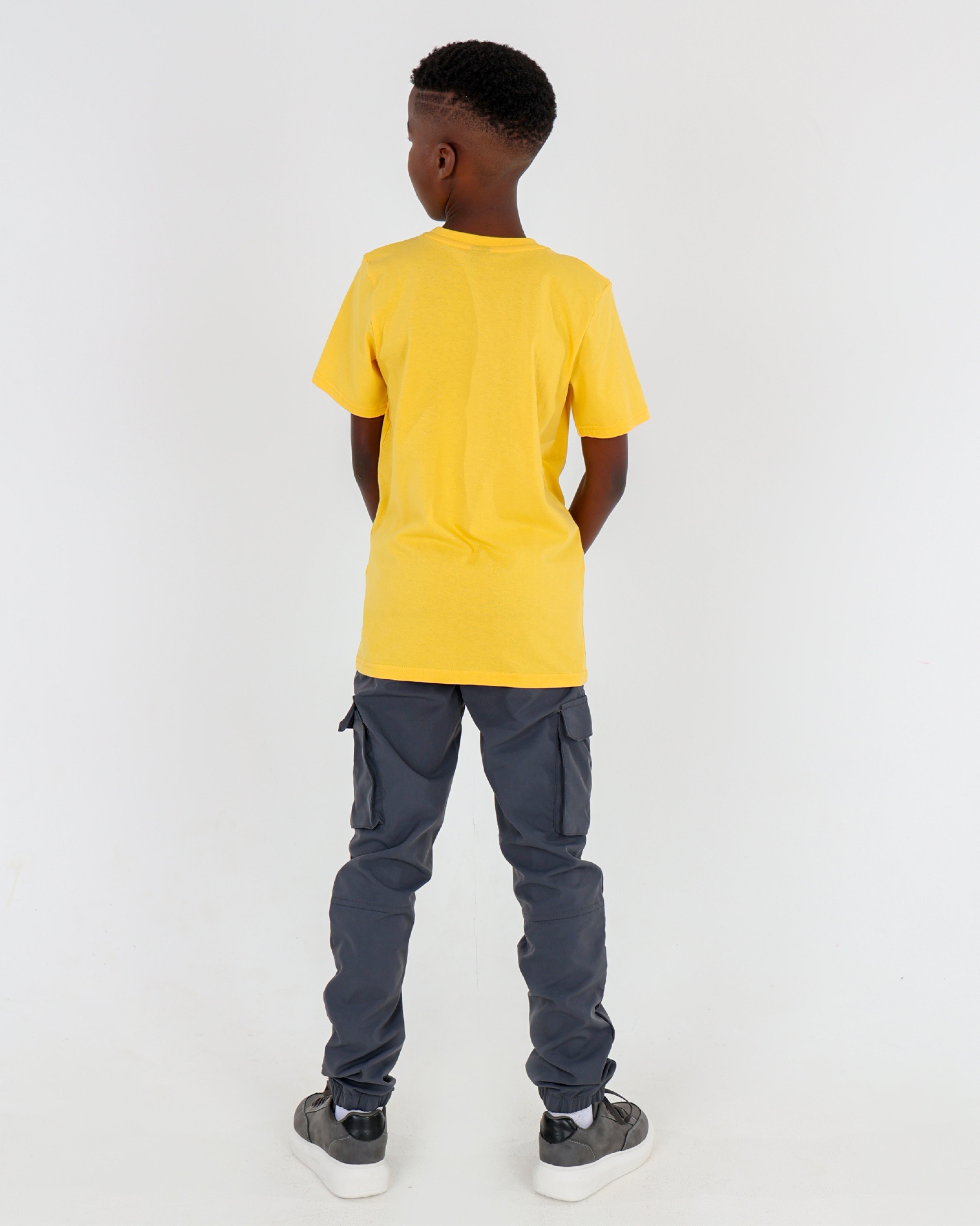 Boys Charcoal Cargo Jogger