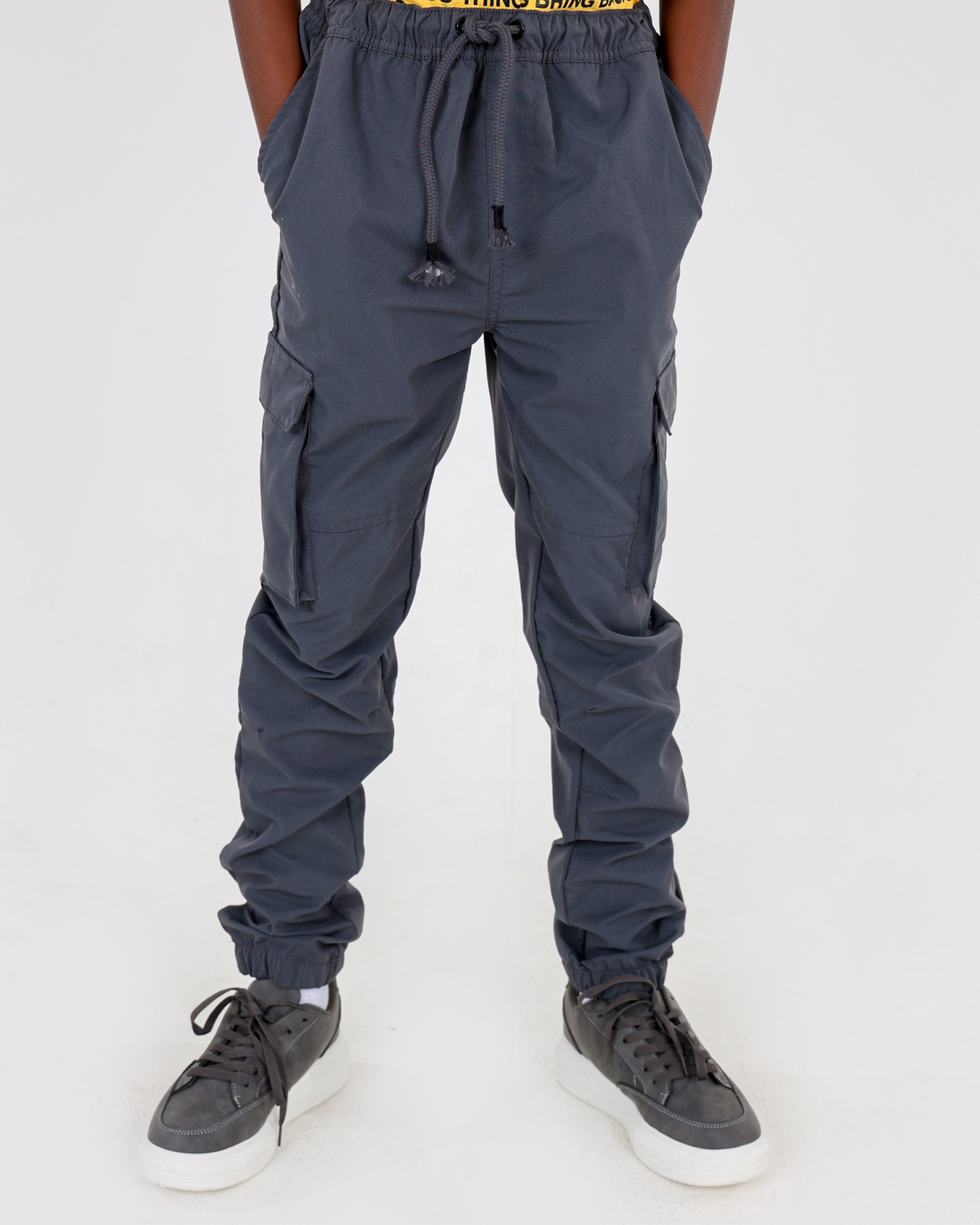 Boys Charcoal Cargo Jogger