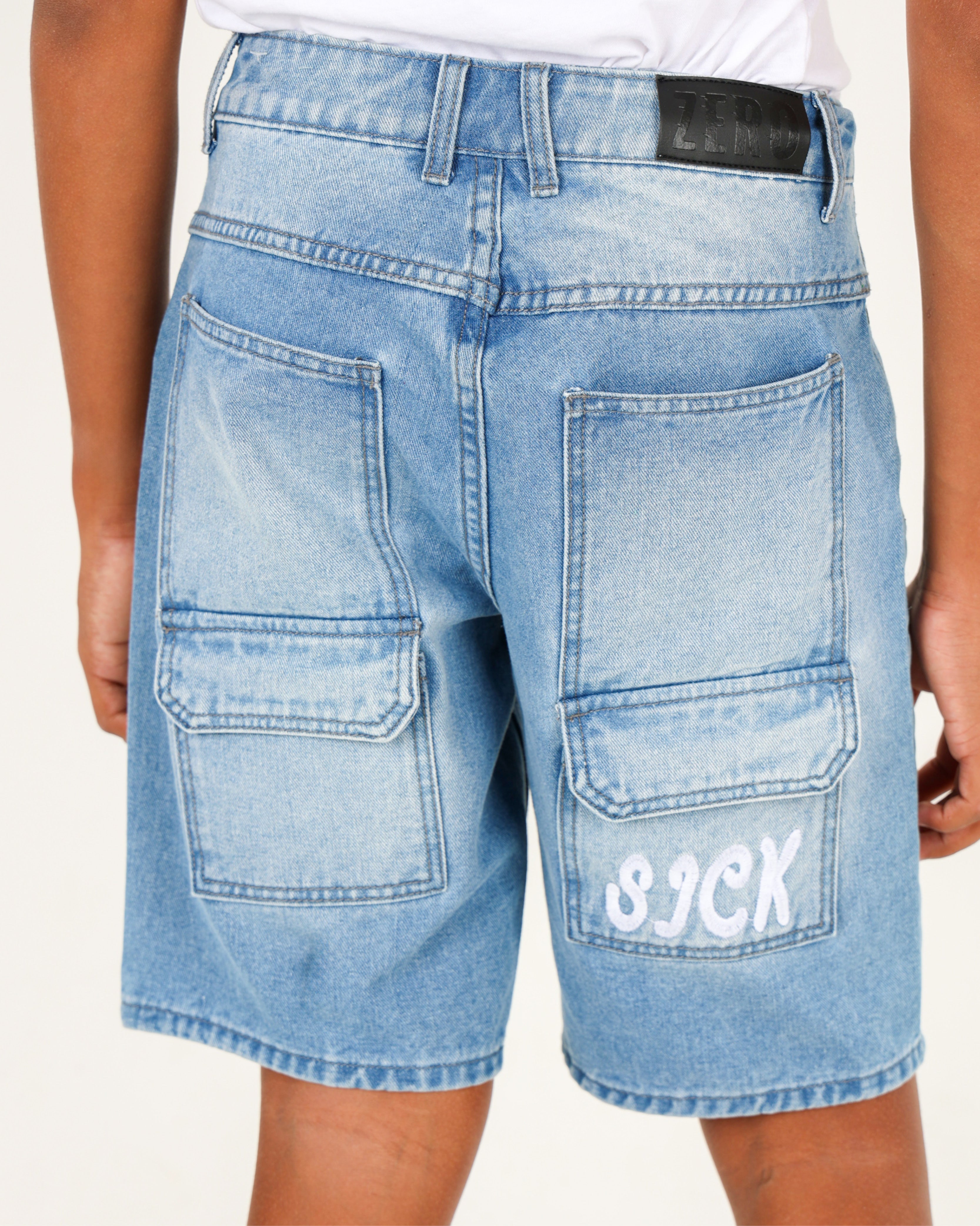 Big Boys Medium Indigo Relaxed Skater Shorts