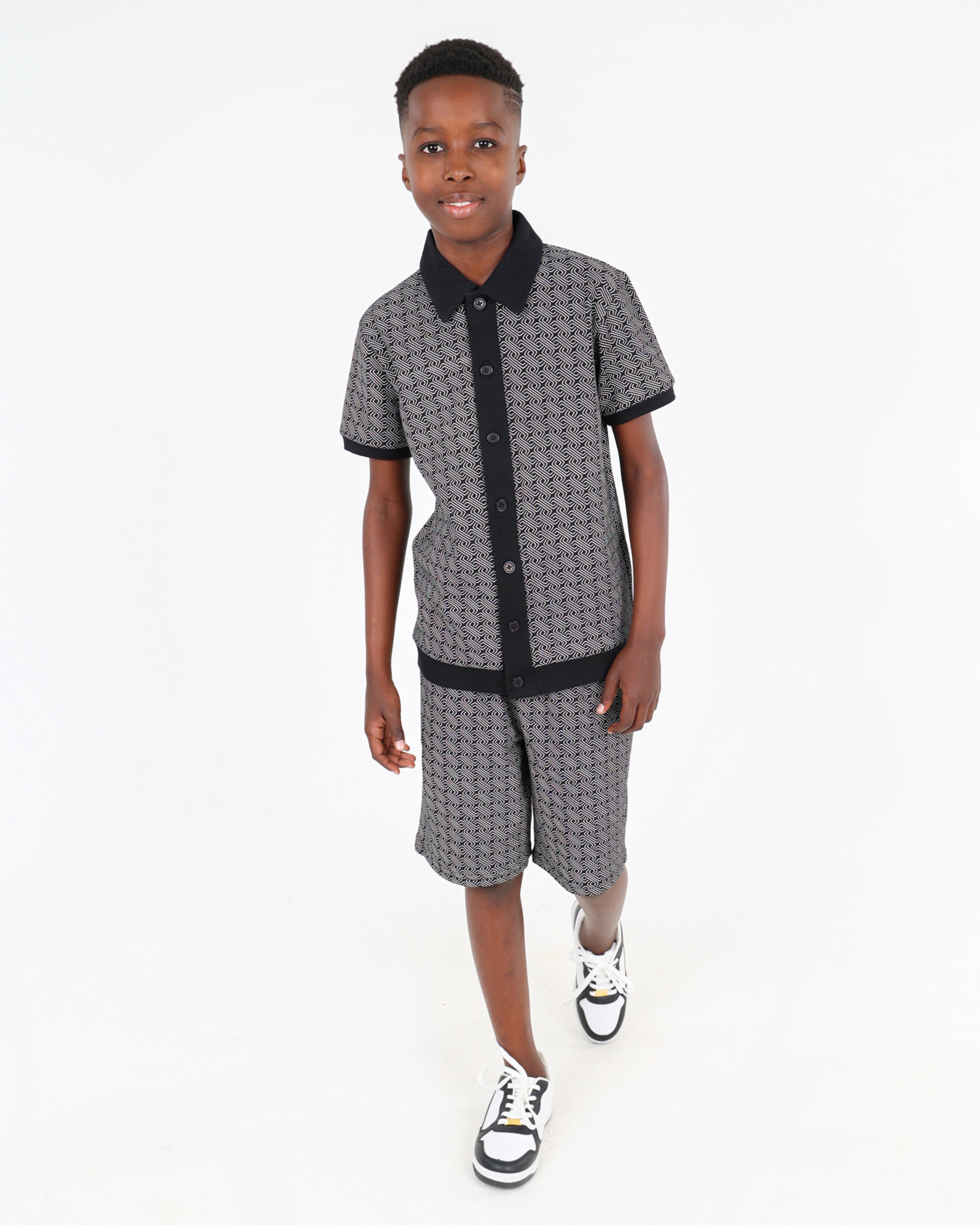 Boys Geometric Print Shorts