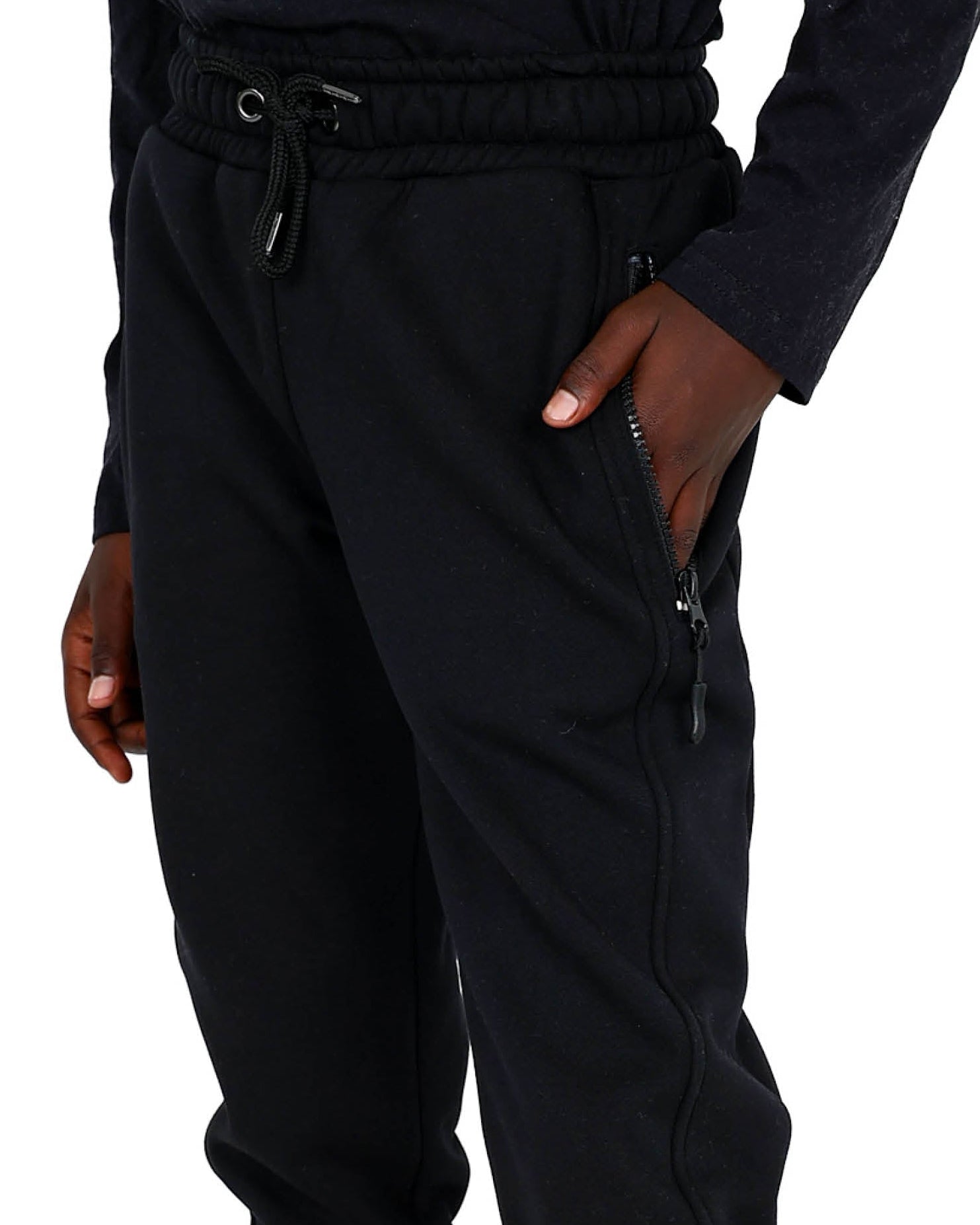 Black Active Jogger With Zipped Pockets