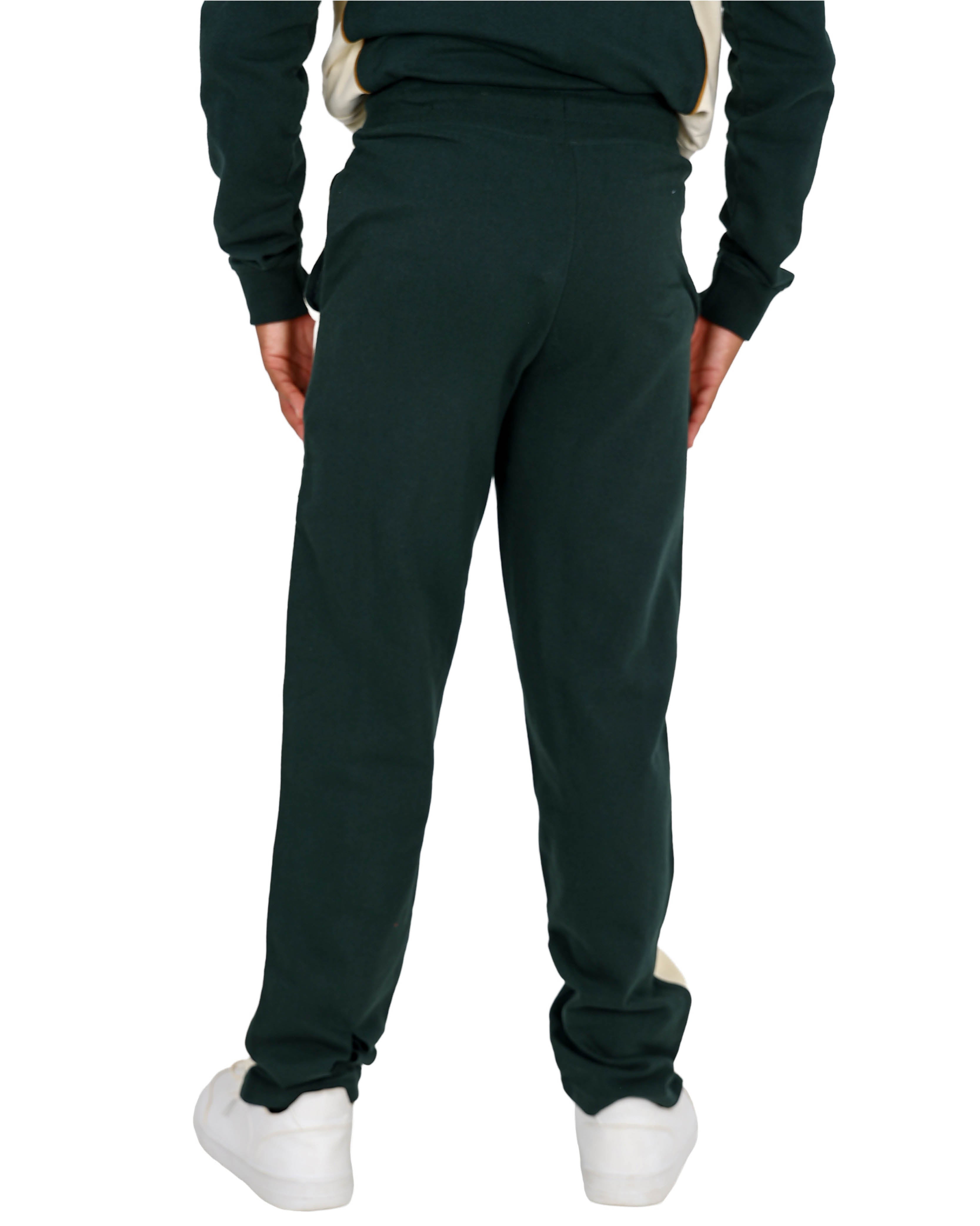Panel Inset Green Track Pants