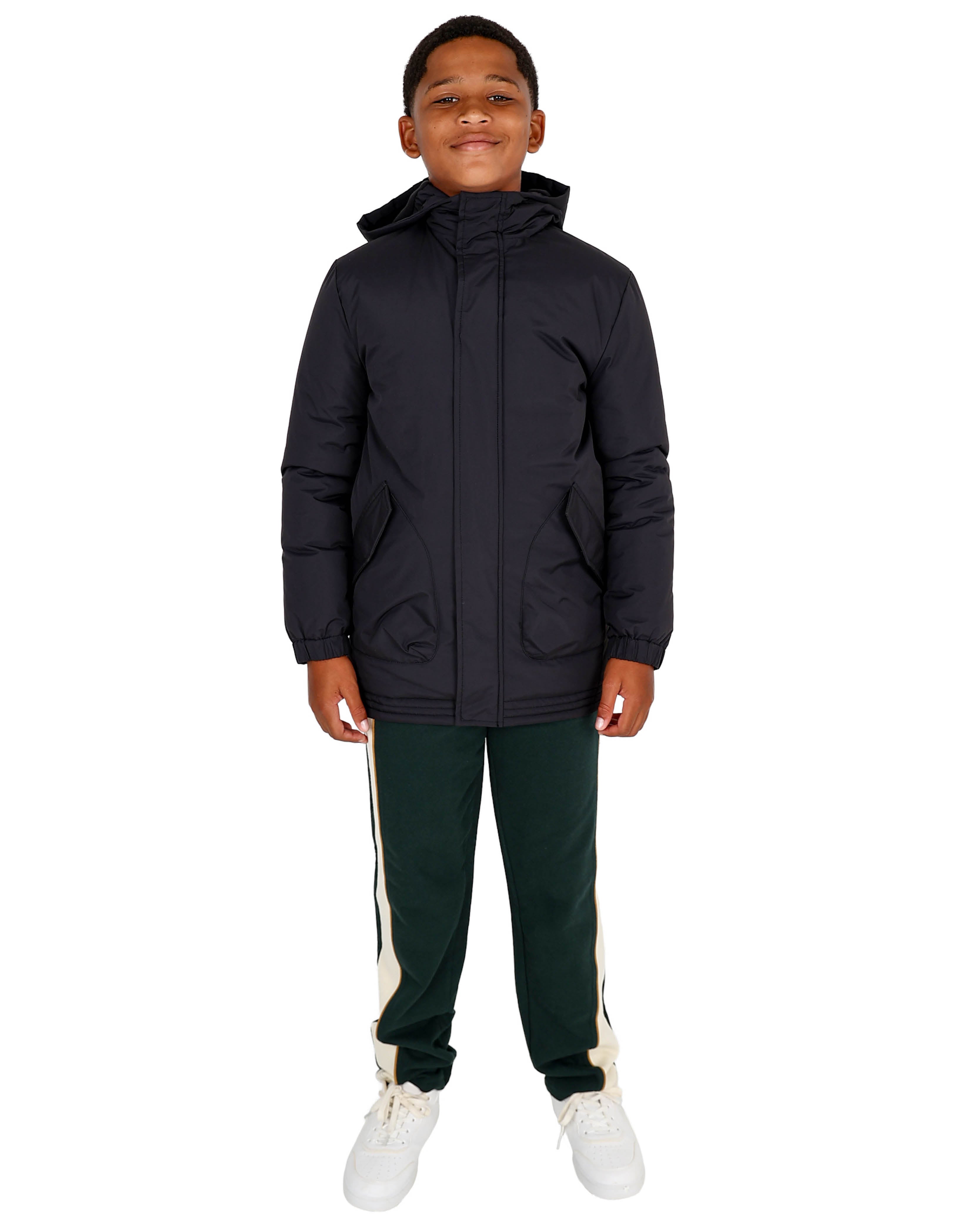 Black Hooded Parka Jacket