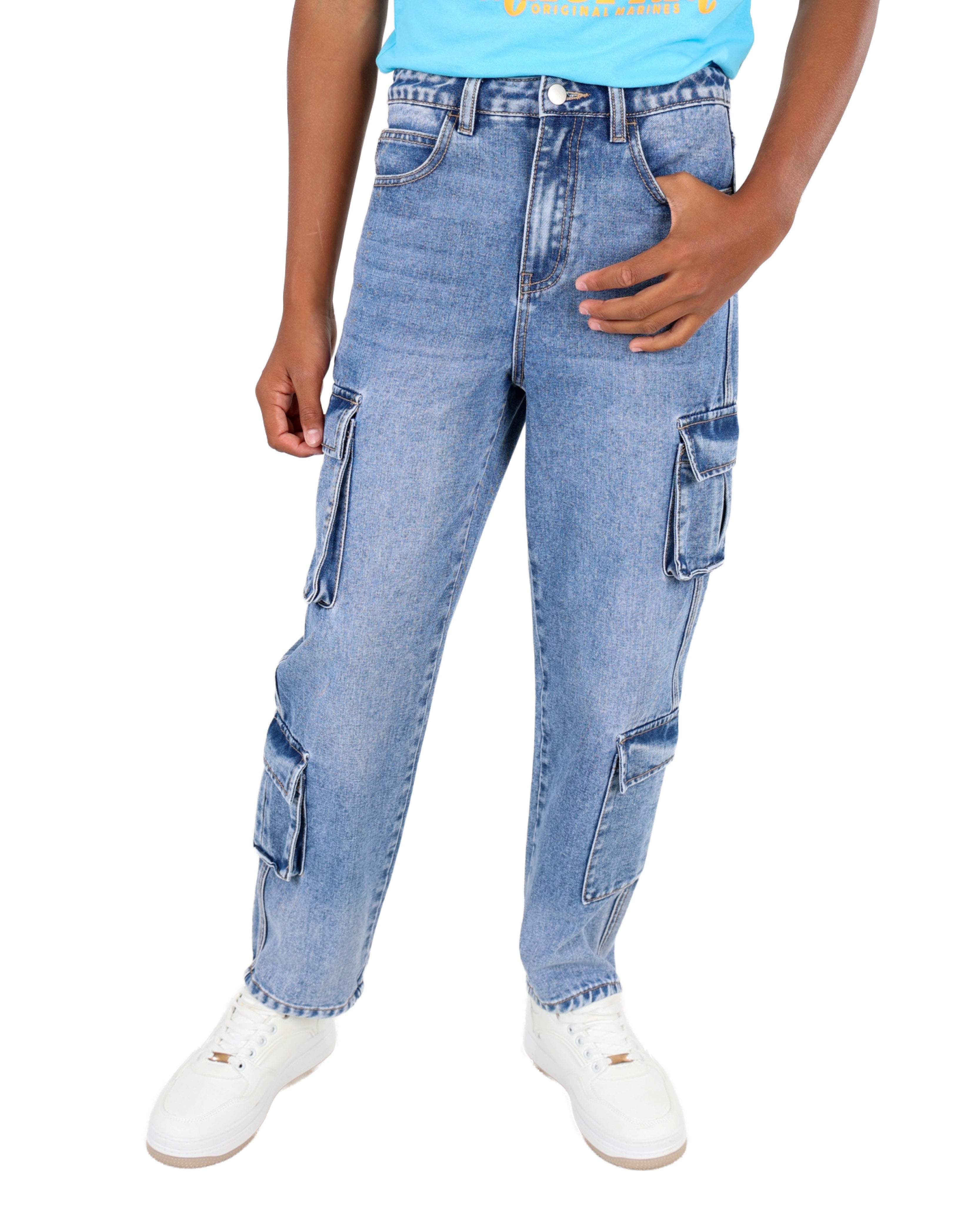 Relaxed Fit Cargo Jeans