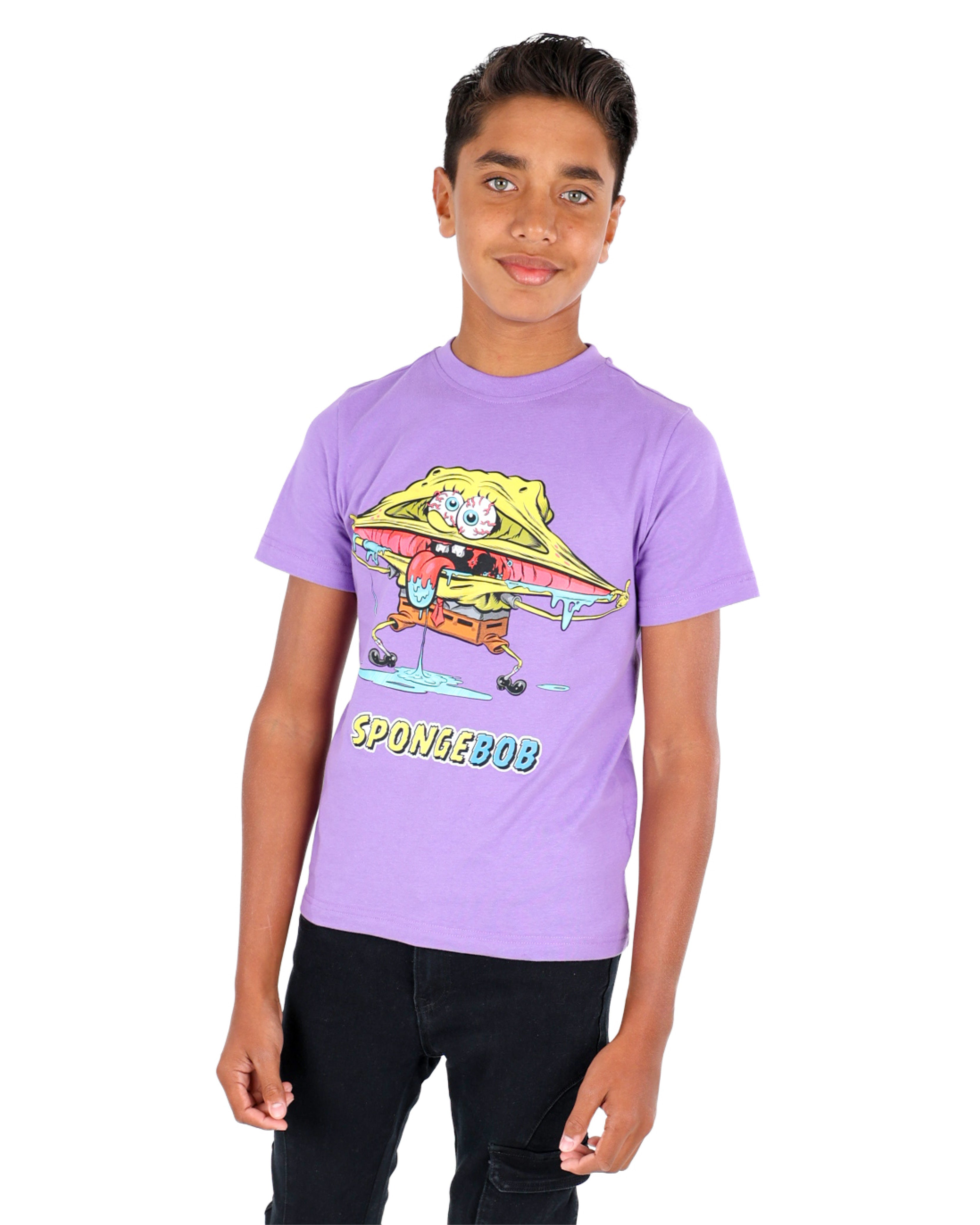 Short Sleeve Spongebob Graphic Print T-Shirt