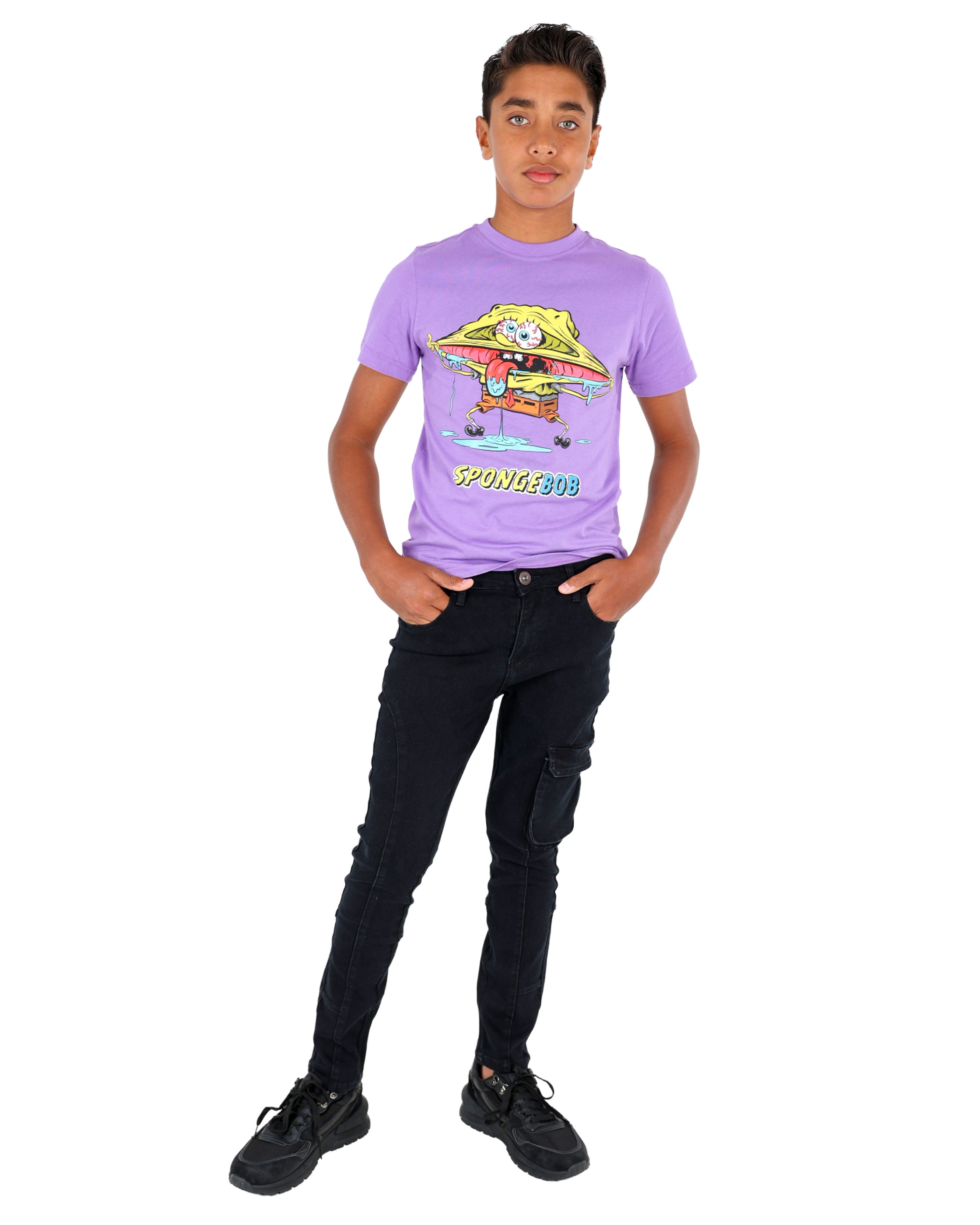 Slim Fit Black Cargo Jeans