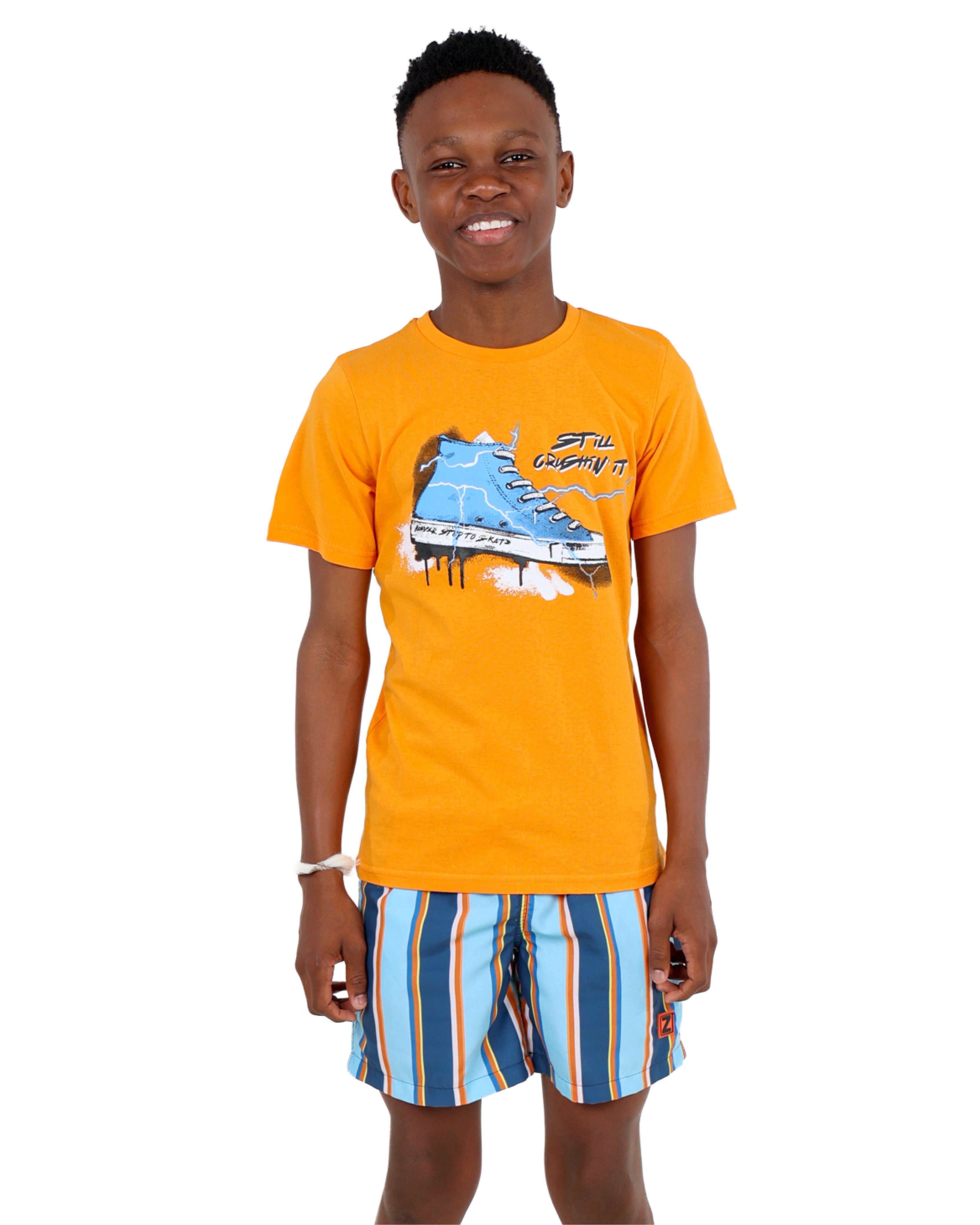 Short Sleeve "Still Crushing It" Graphic Print T-Shirt