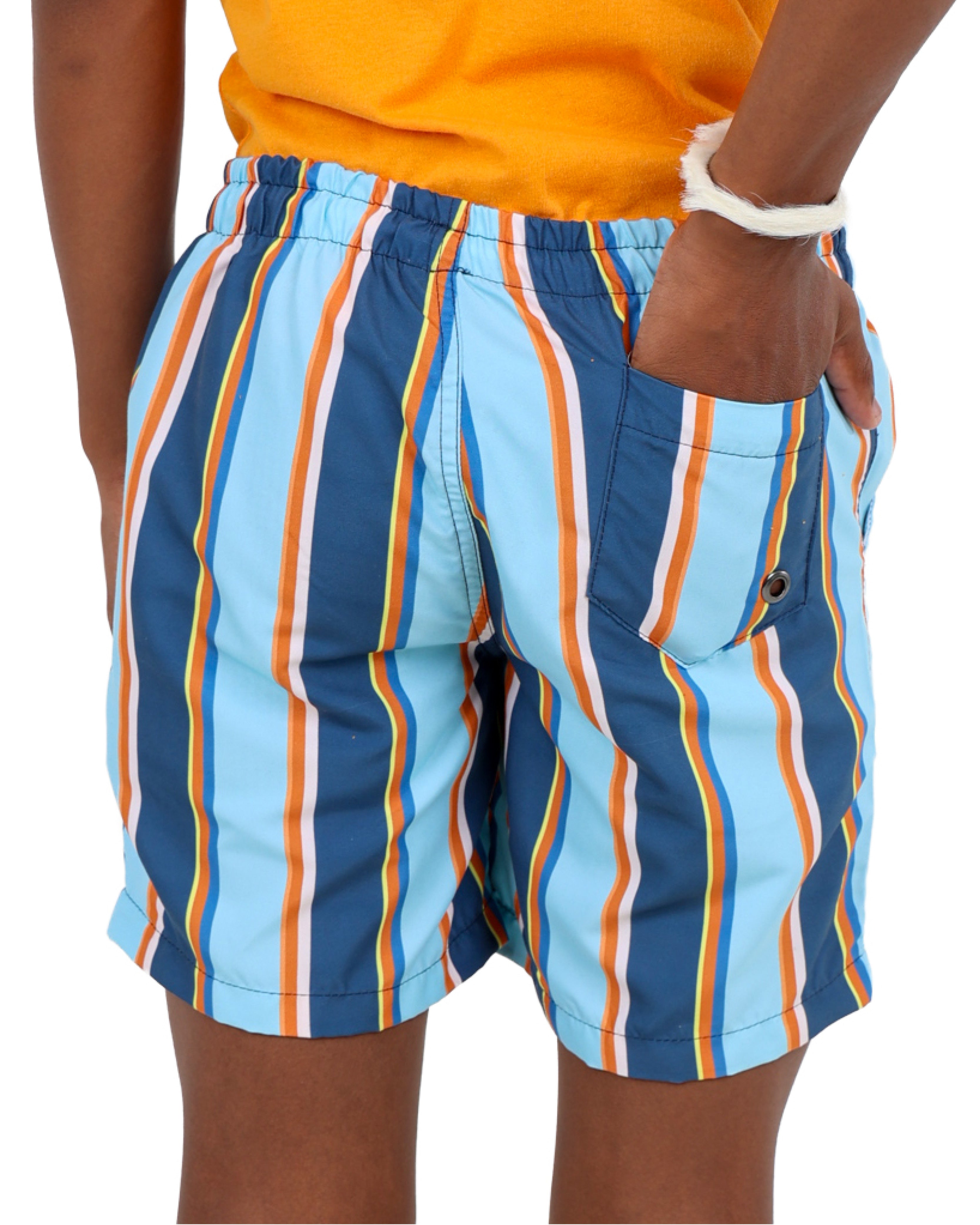 Relaxed Fit Wide Stripe Shorts