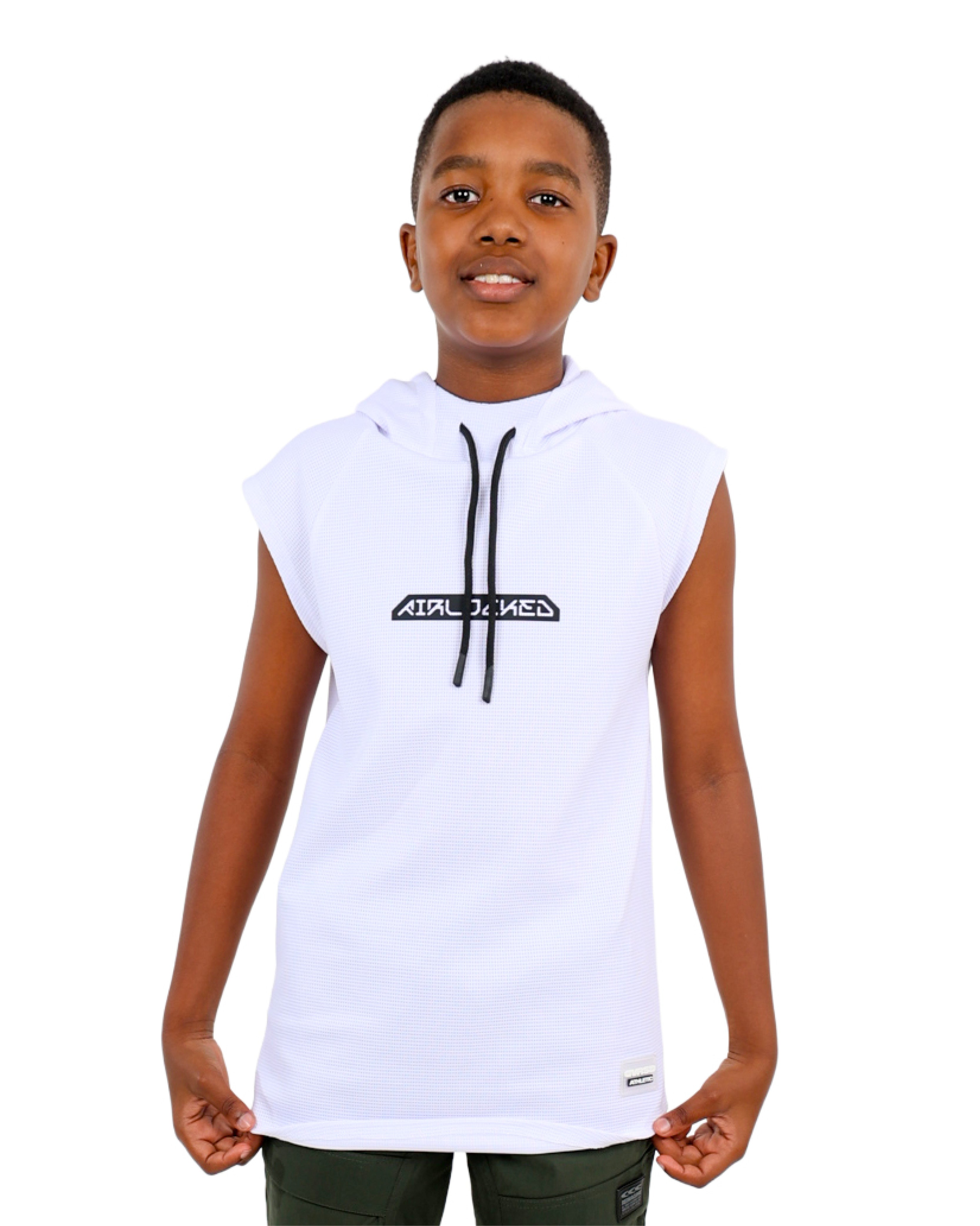 Sleeveless Jacquard Hoodie