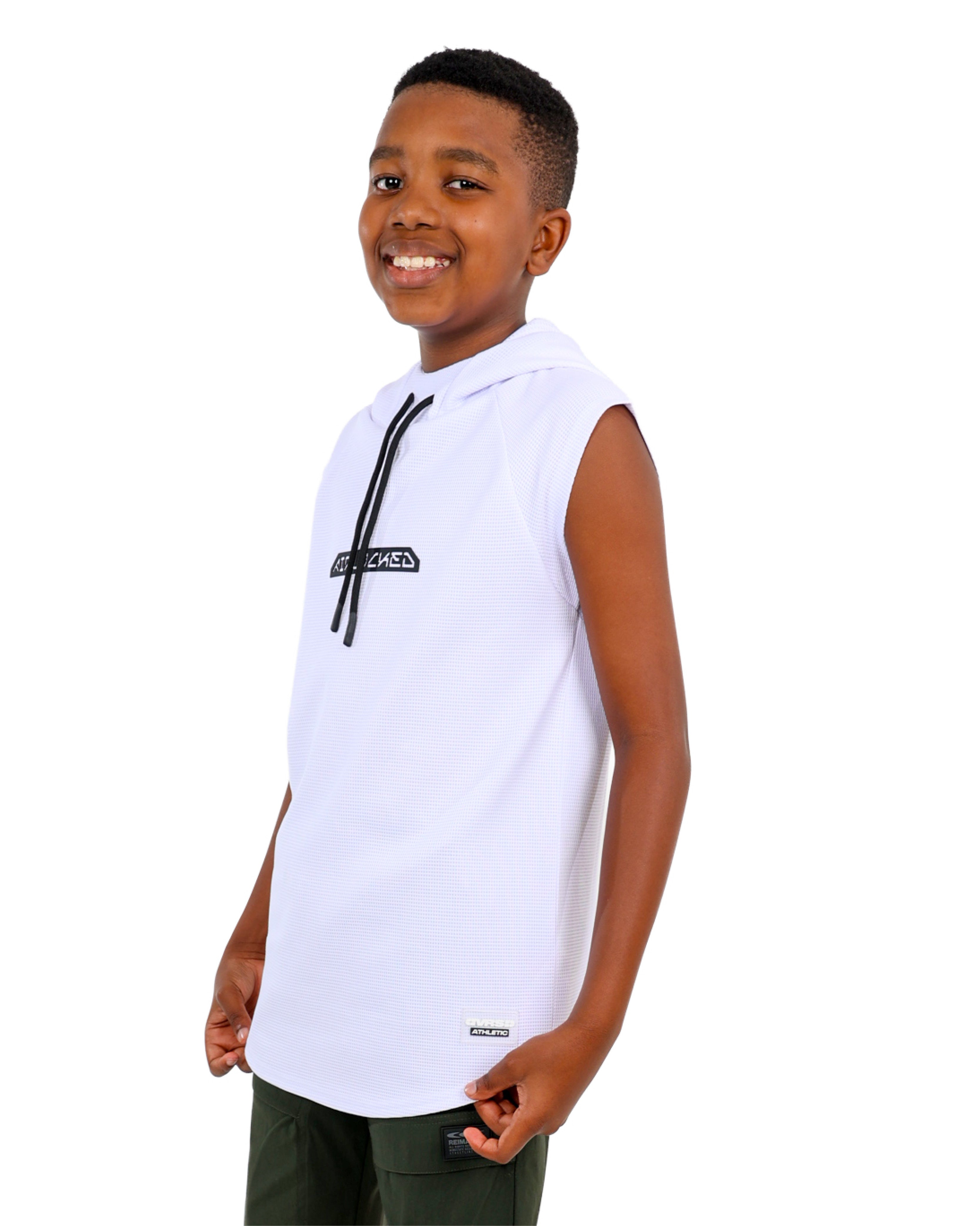 Sleeveless Jacquard Hoodie