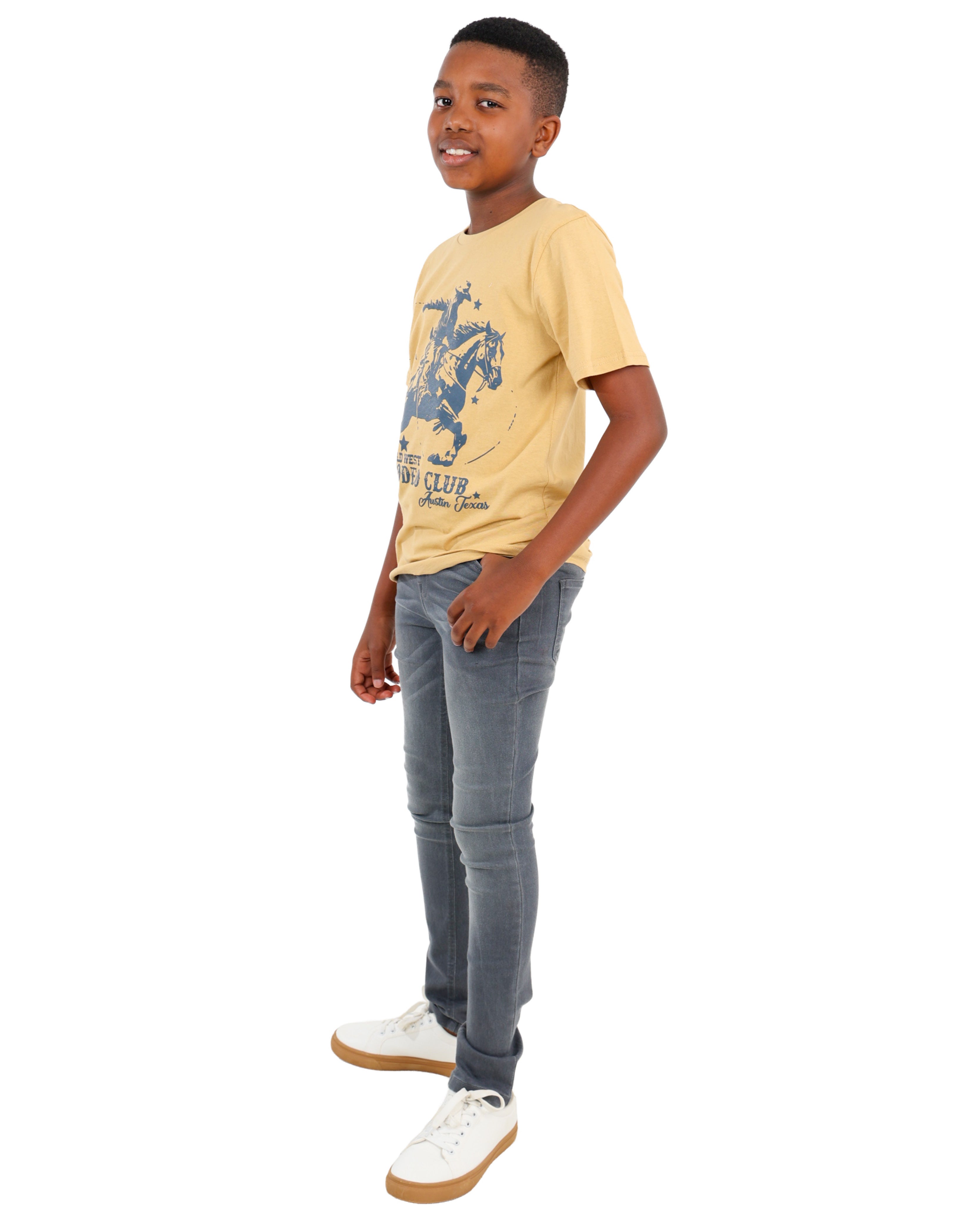 Short Sleeve "Rodeo Club" Graphic Print T-Shirt