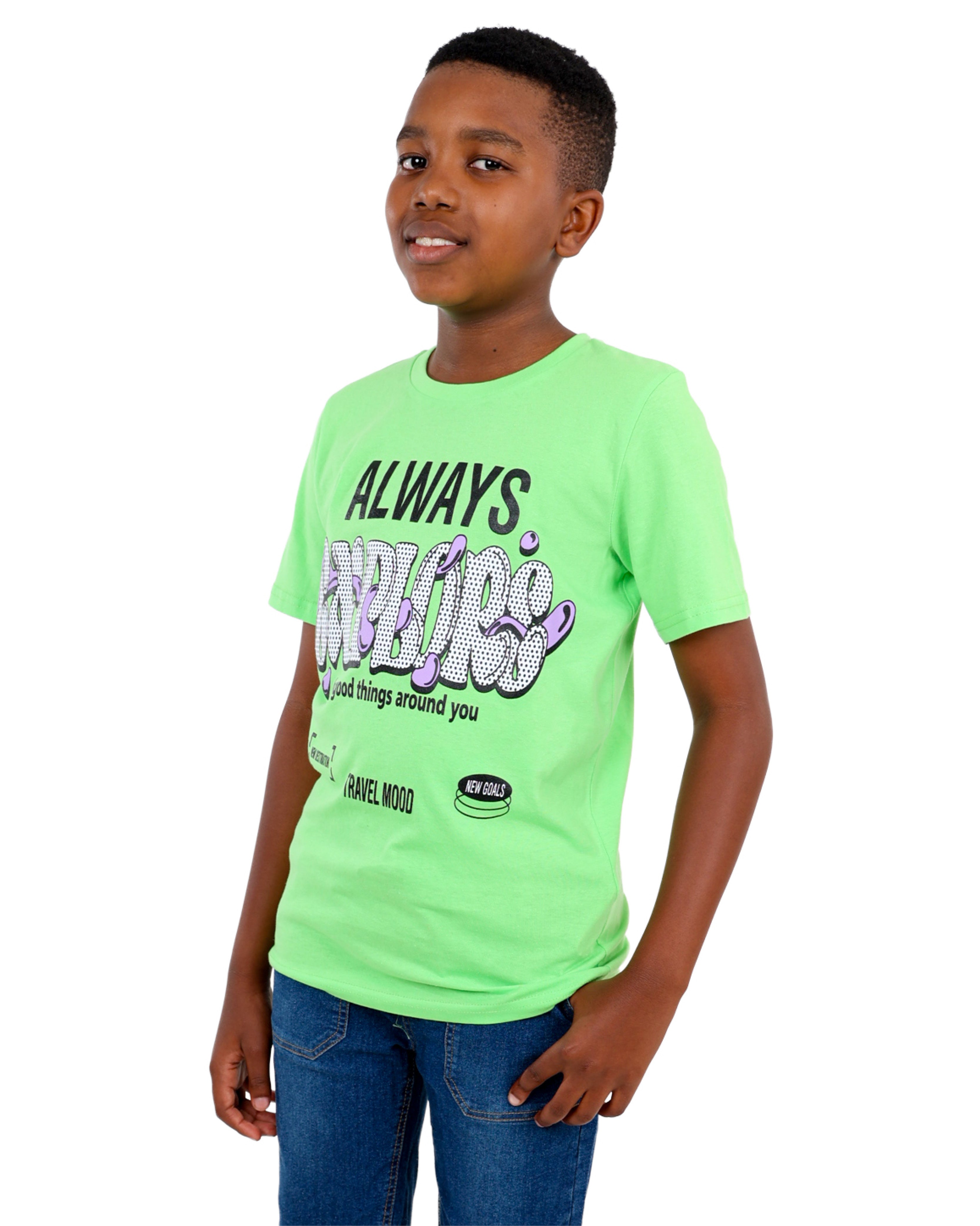 Short Sleeve "Always Explore" Graphic T-Shirt