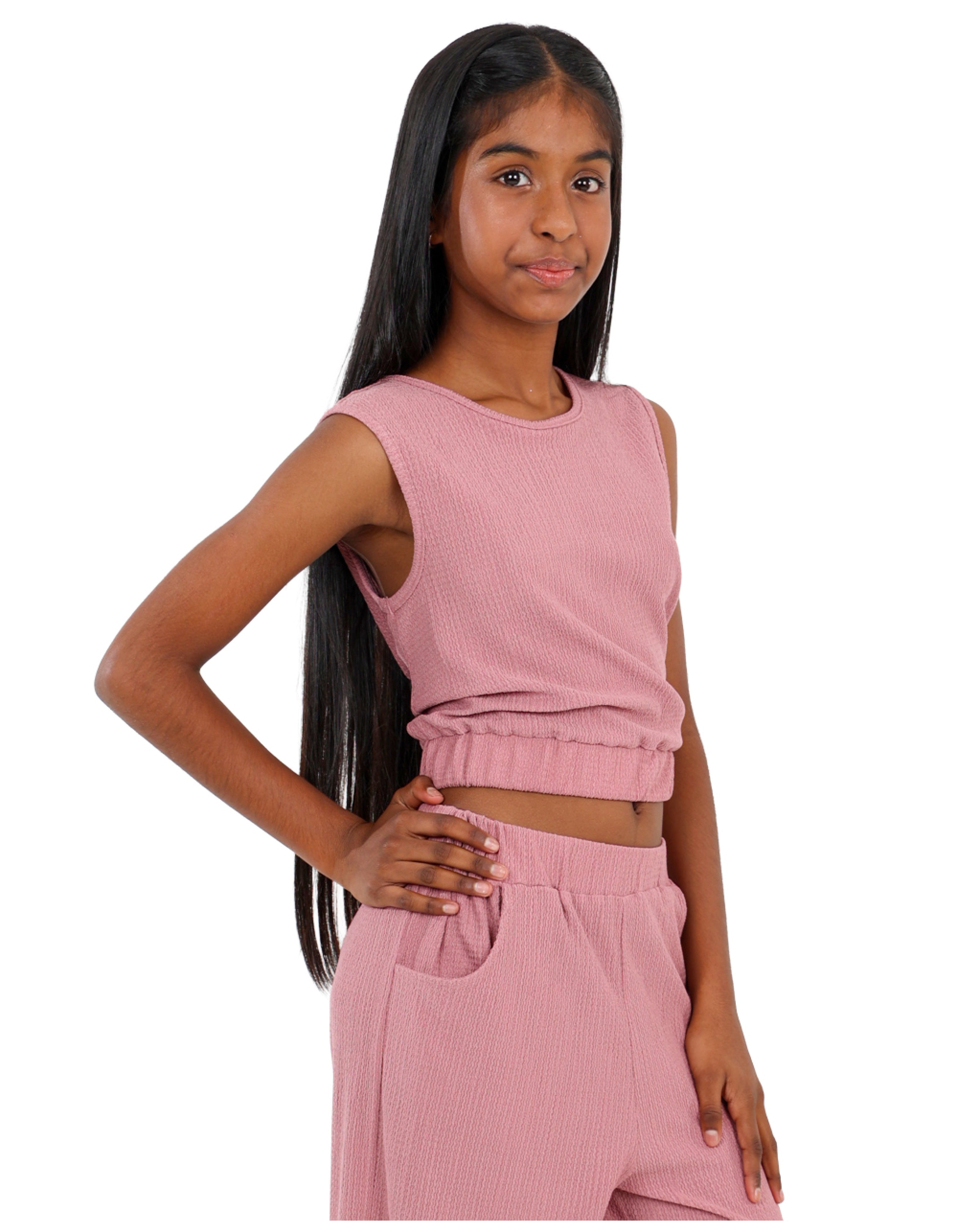 Open Back Bow Detail Sleeveless Crop Top