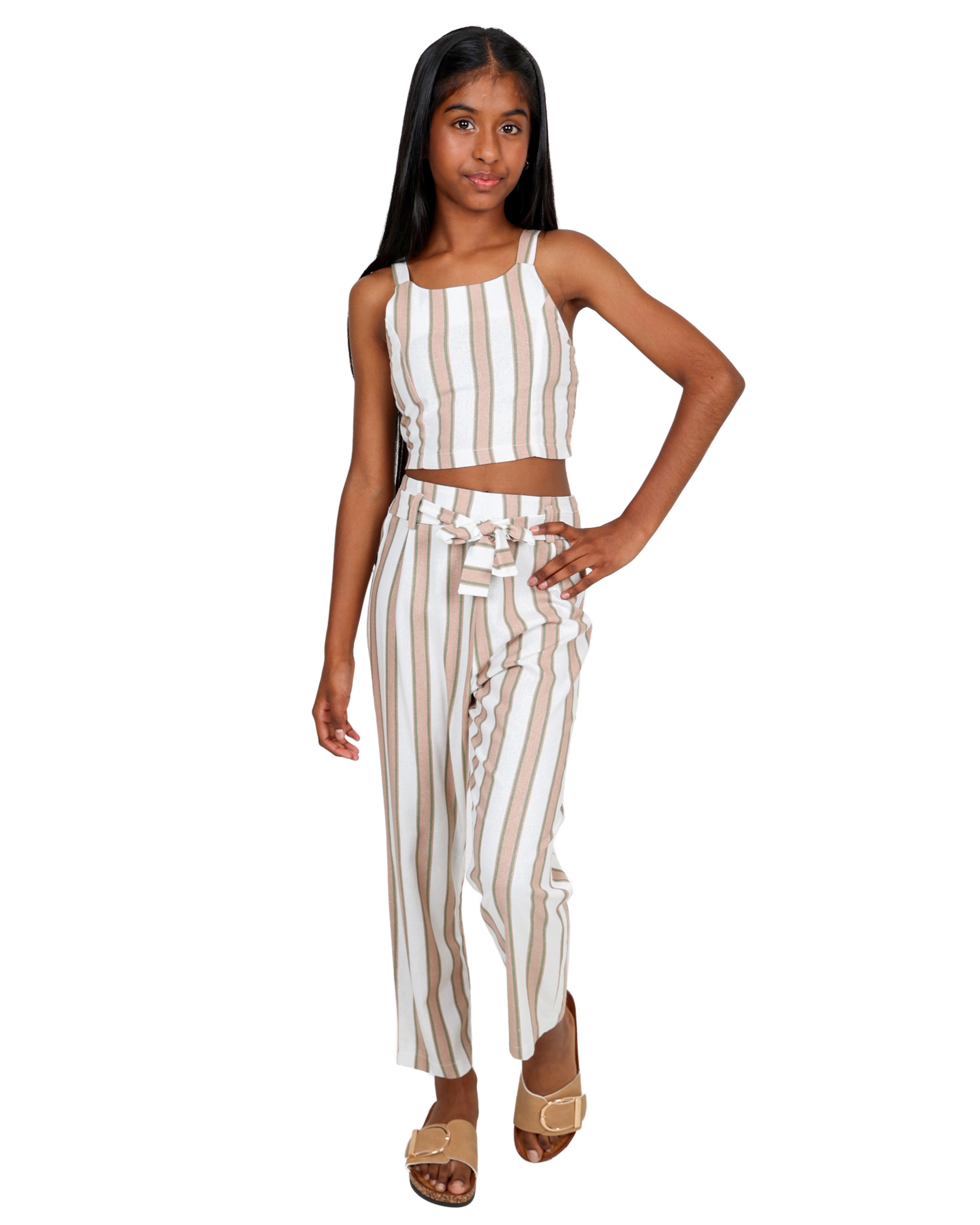 High Waist Striped Pants
