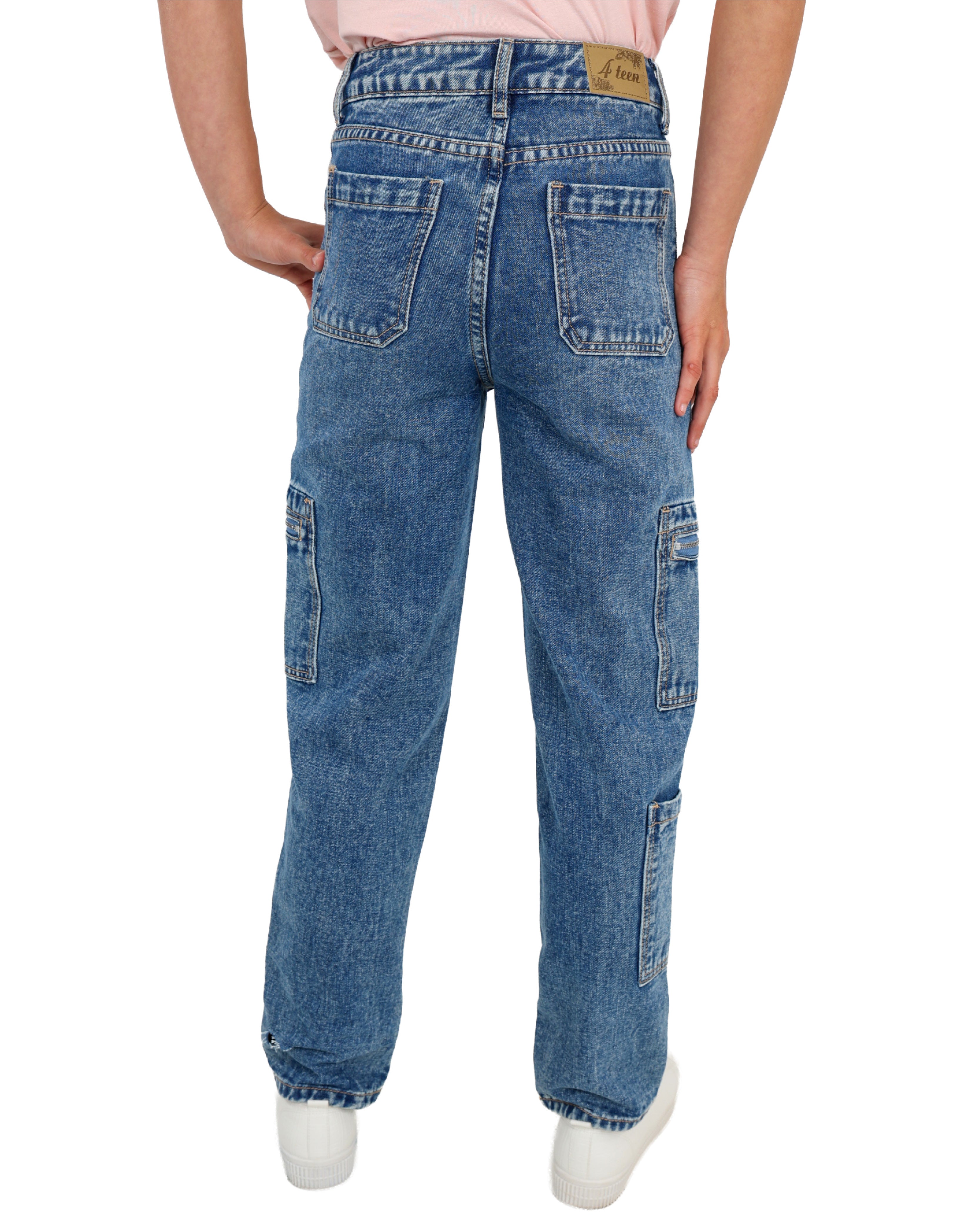 Medium Indigo Cargo Jeans