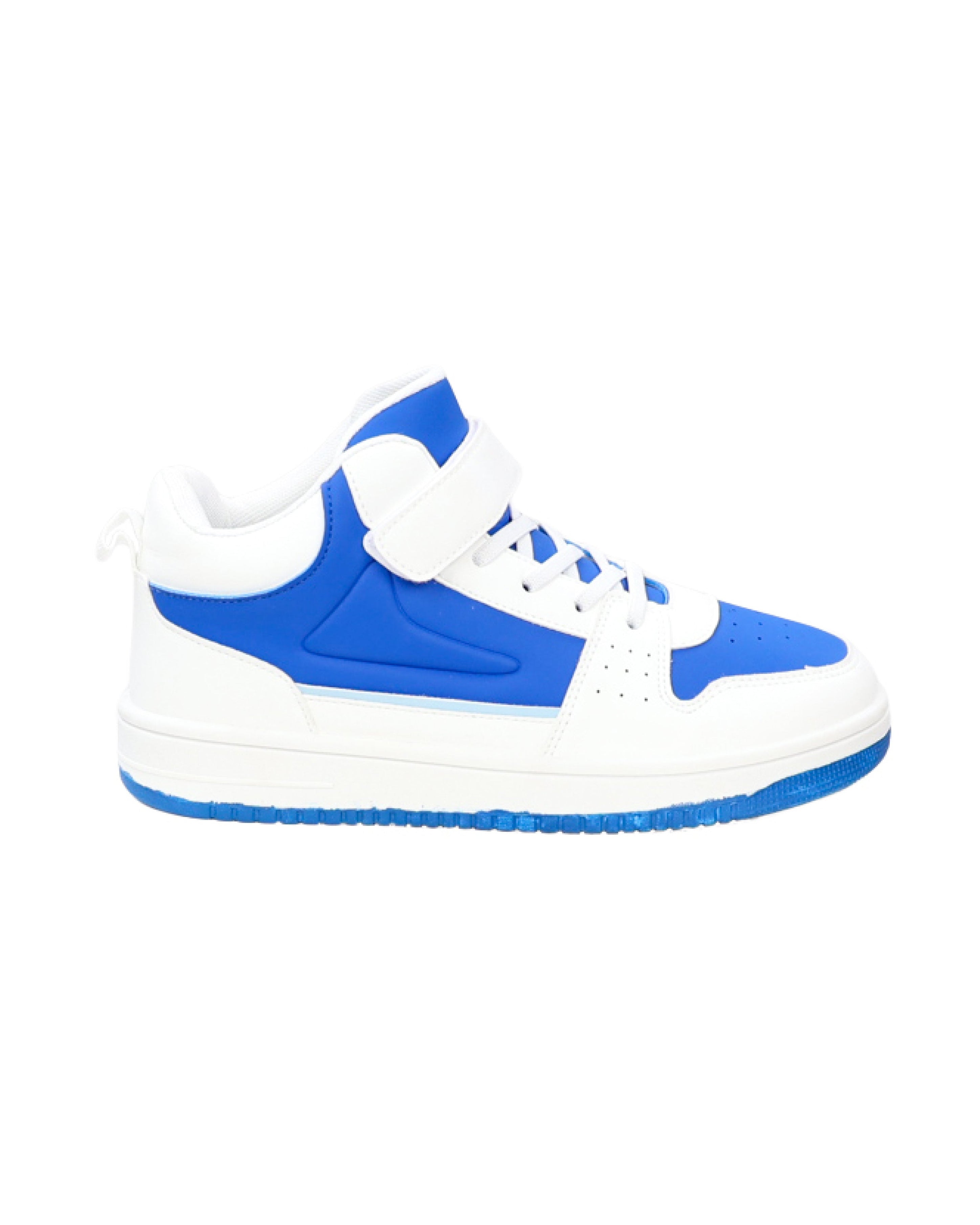 Boys Blue & White Hi-Top Sneaker