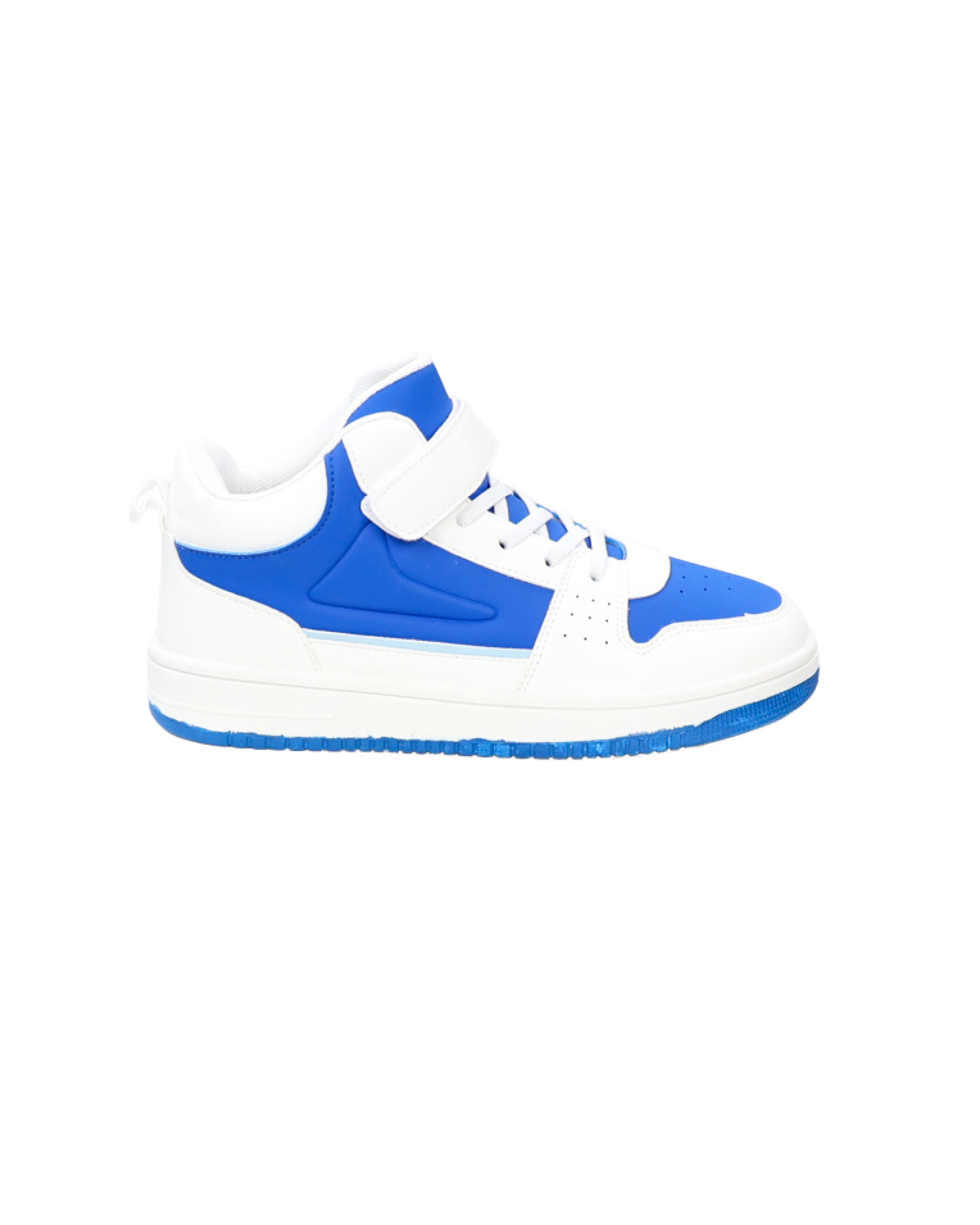 Boys Blue & White Hi-Top Sneaker