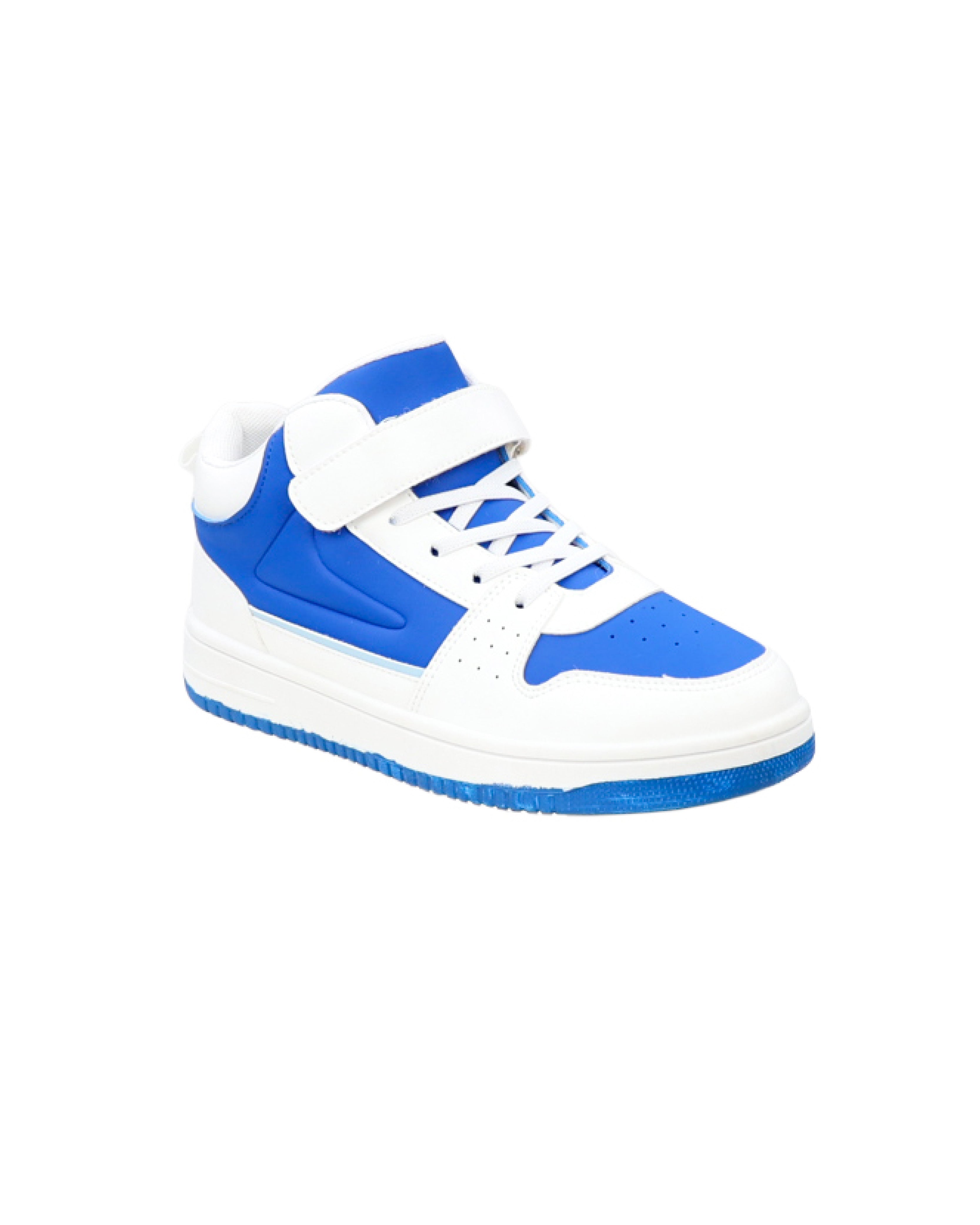 Boys Blue & White Hi-Top Sneaker