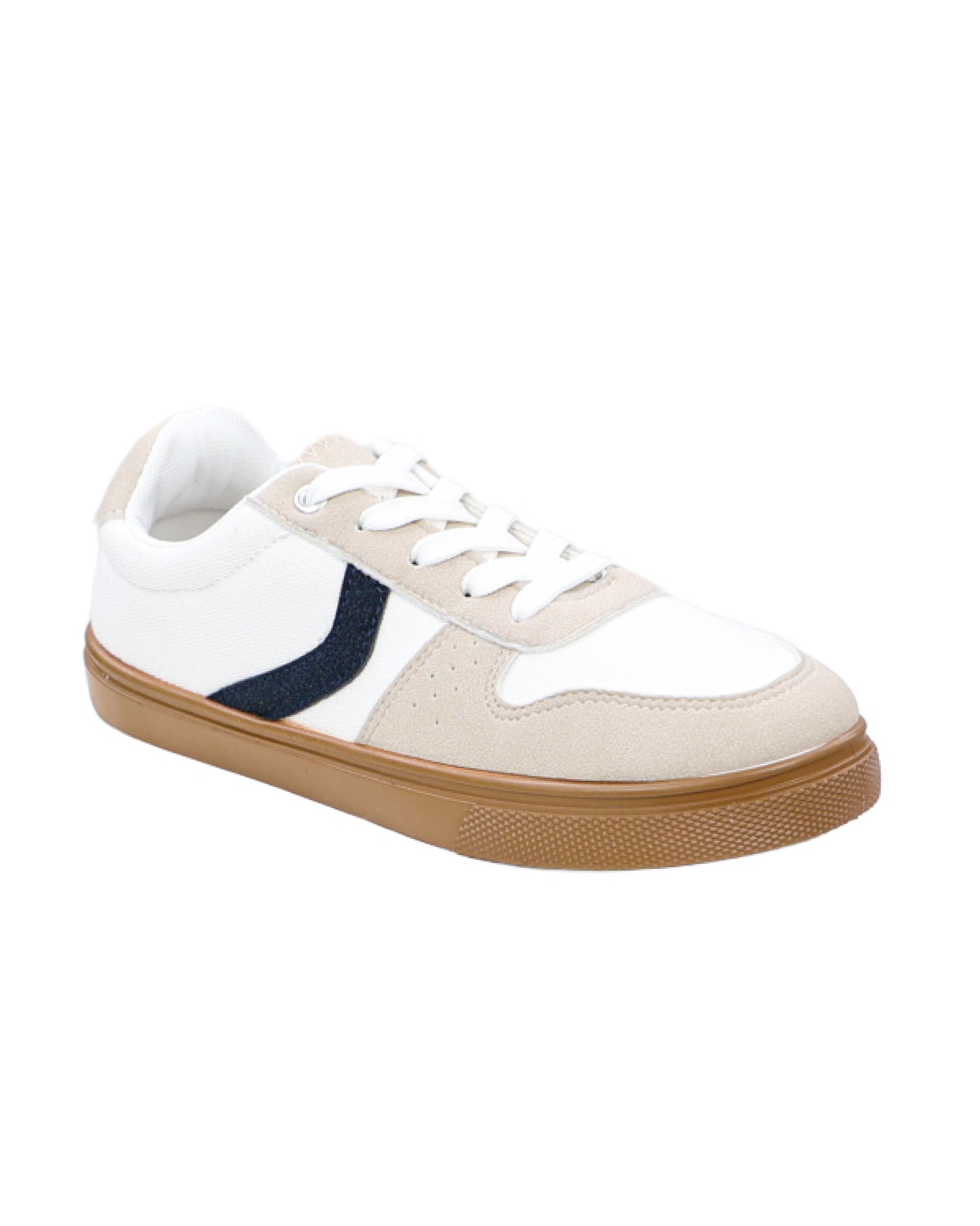 Boys Canvas Chevron Lace Up Sneaker