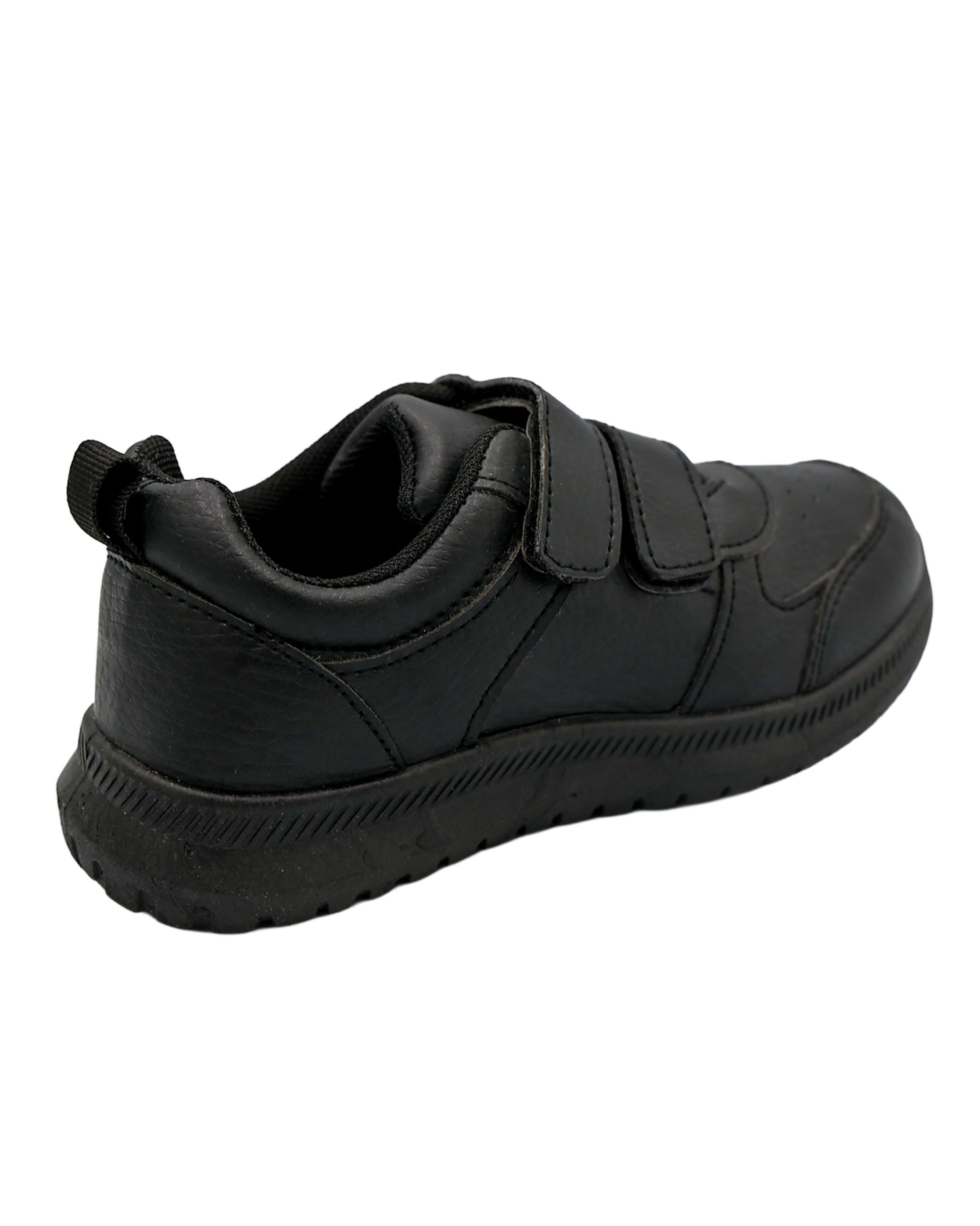 Boys Black Velcro Basic Trainer