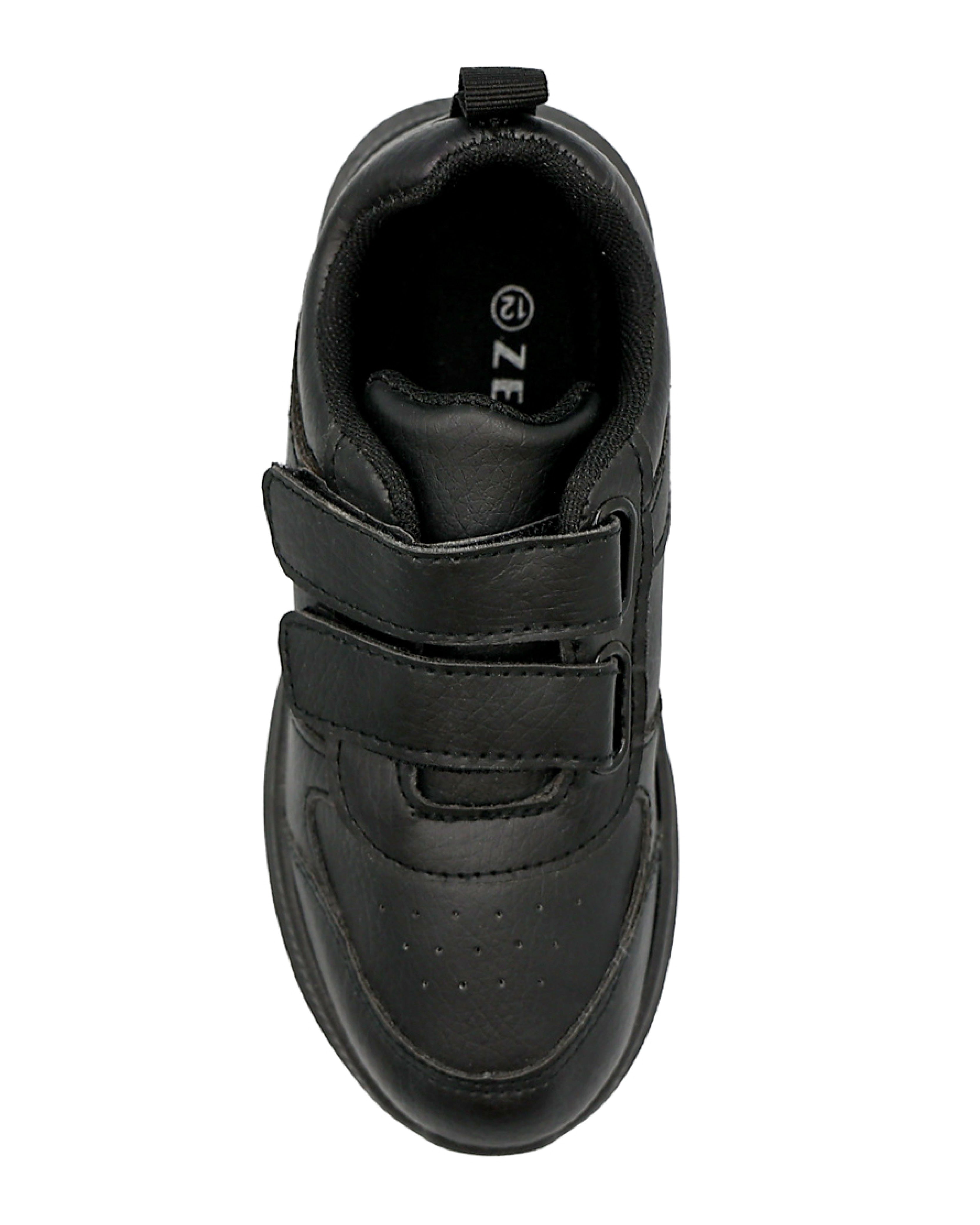 Boys Black Velcro Basic Trainers