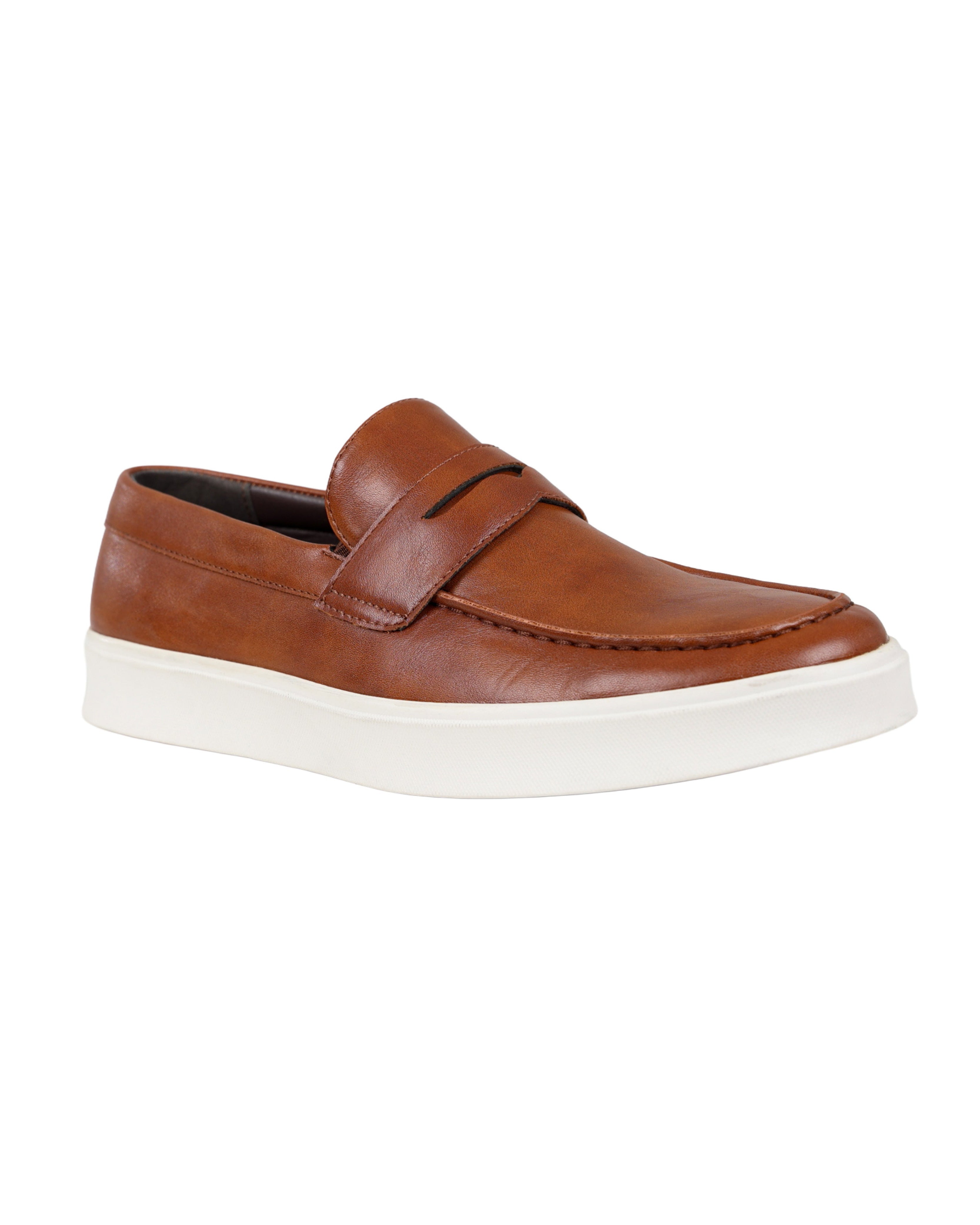 Burnished Slip On Penny Moccasins
