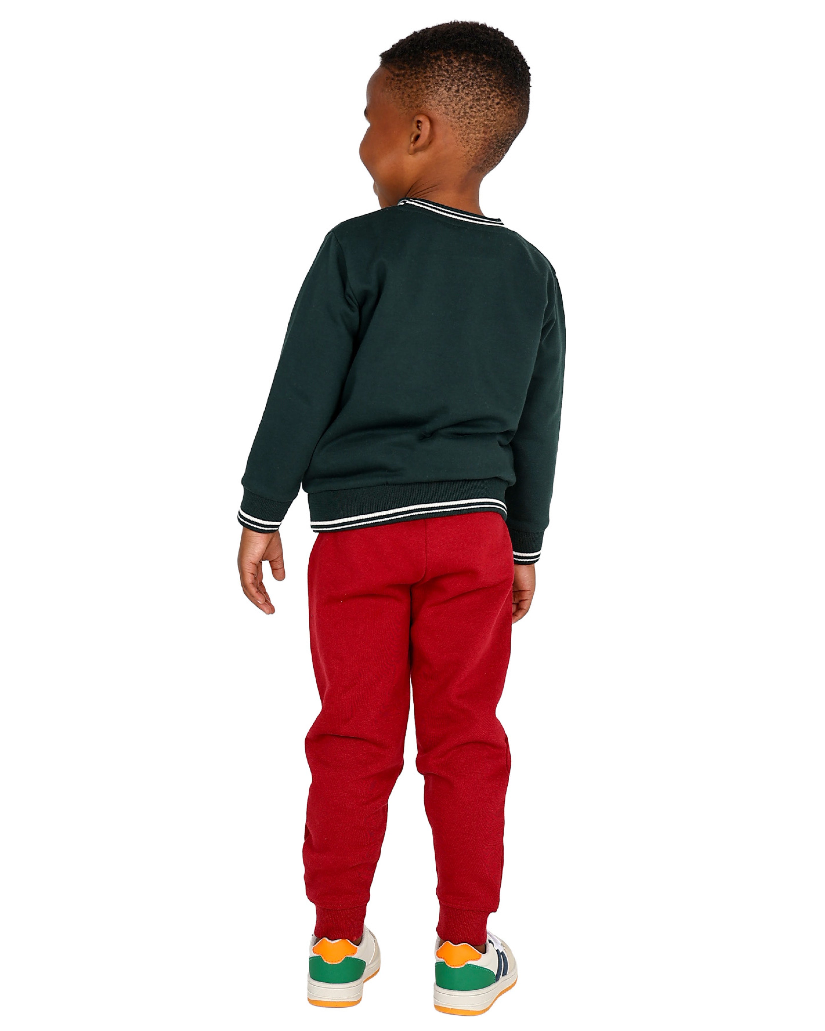 2 Pack Green & Red Trackpants