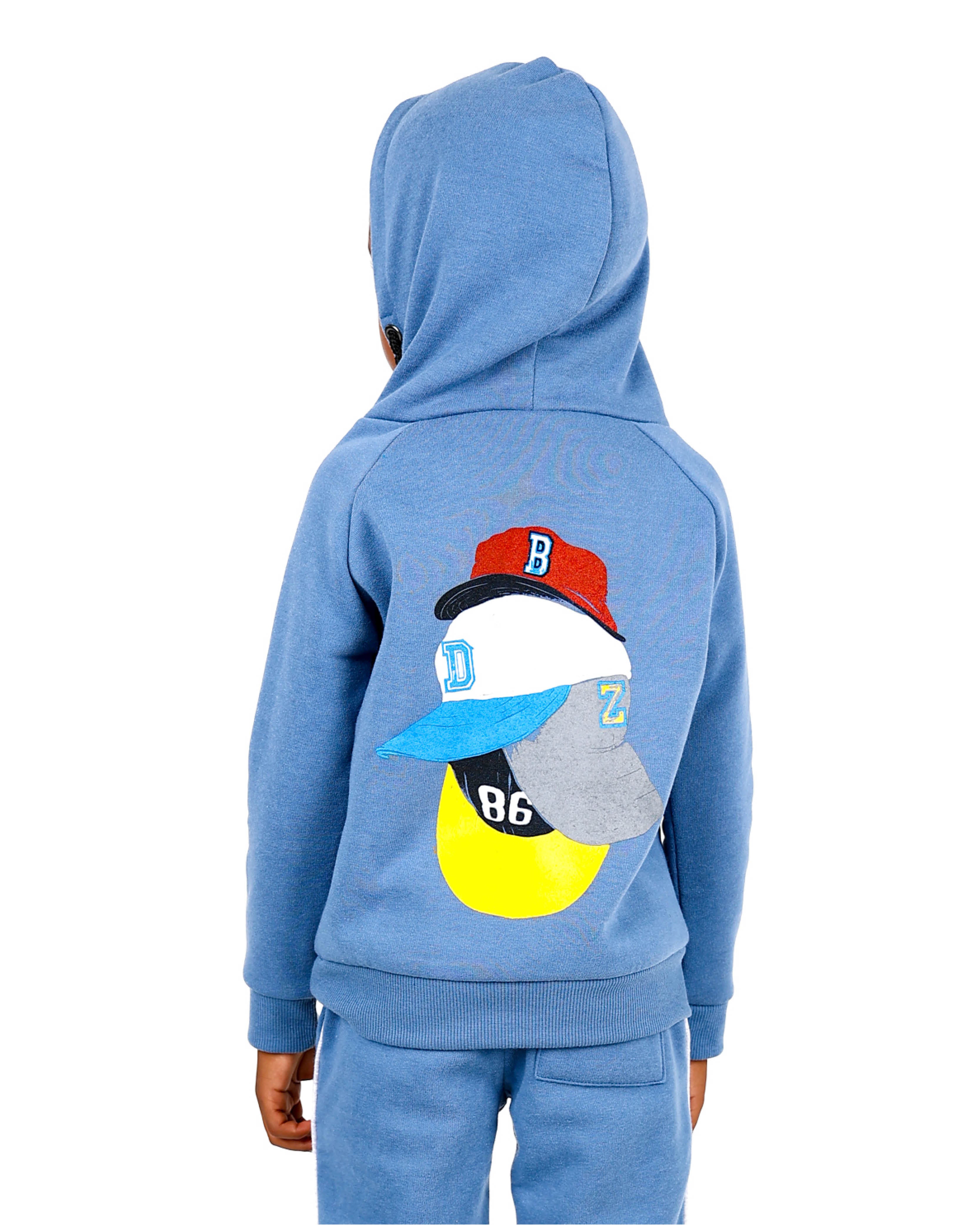 Cap Stack Graphic Print Hoodie