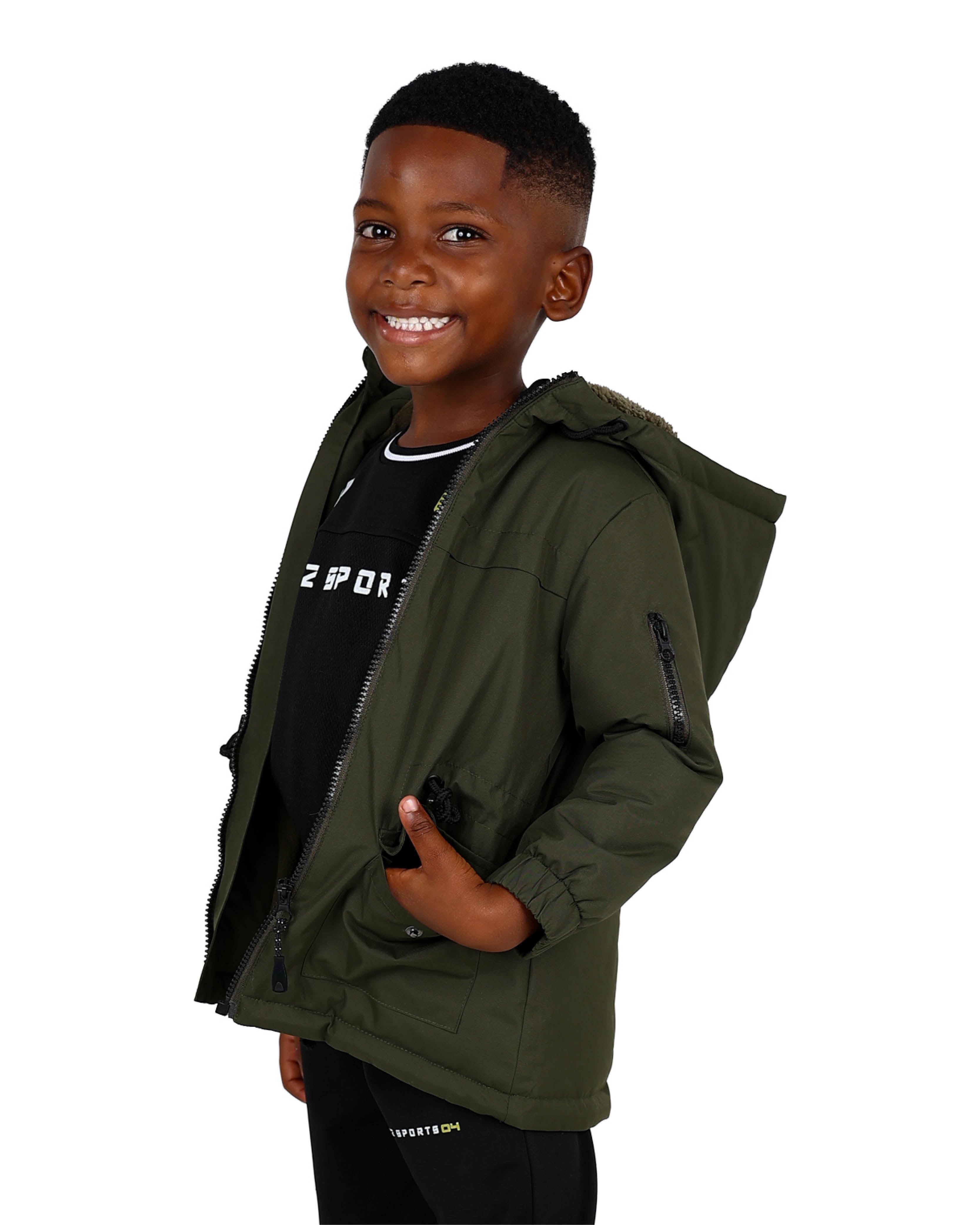 Dark Olive High Low Hooded Jacket