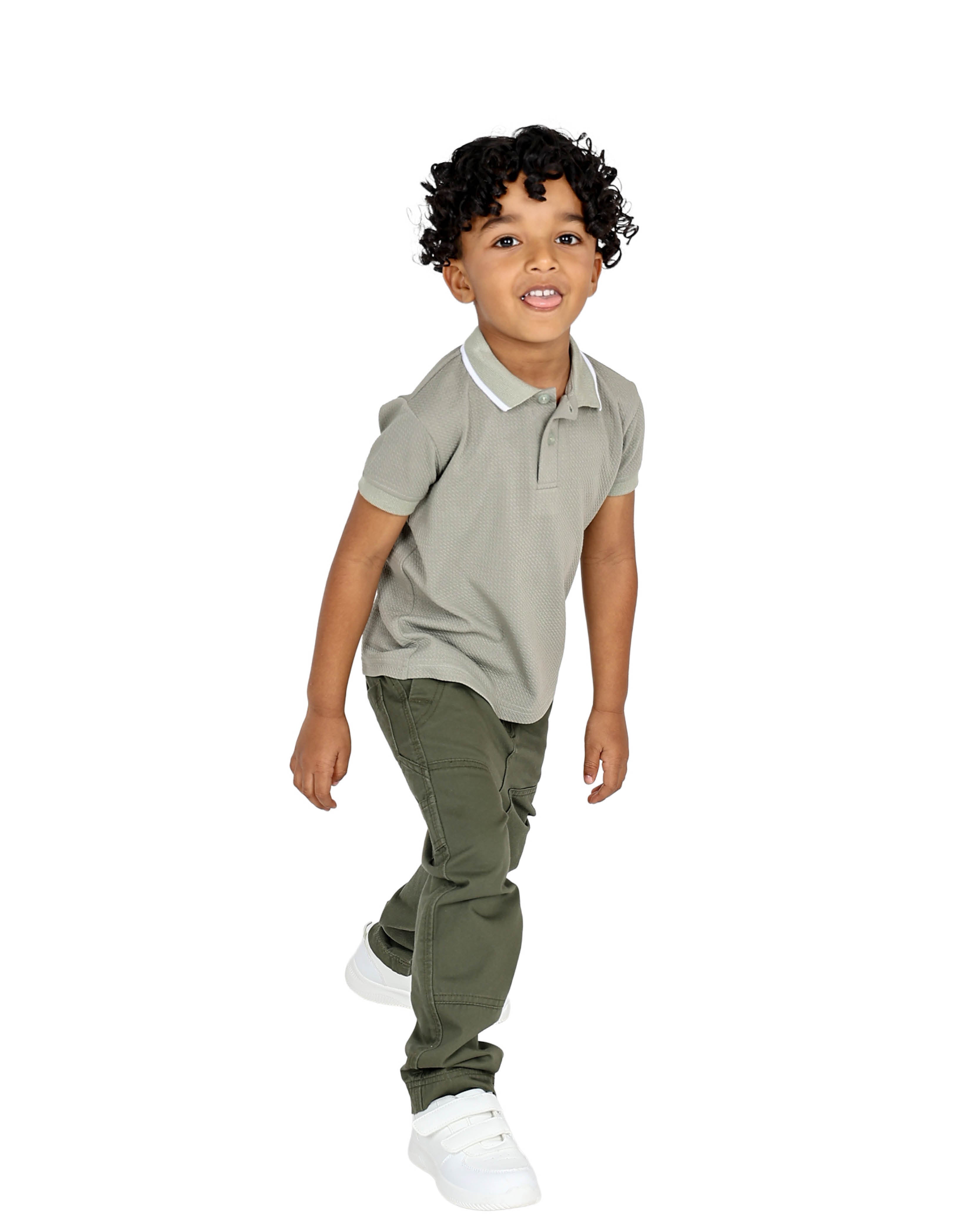 Short Sleeve Sage Bubble Textured Golfer