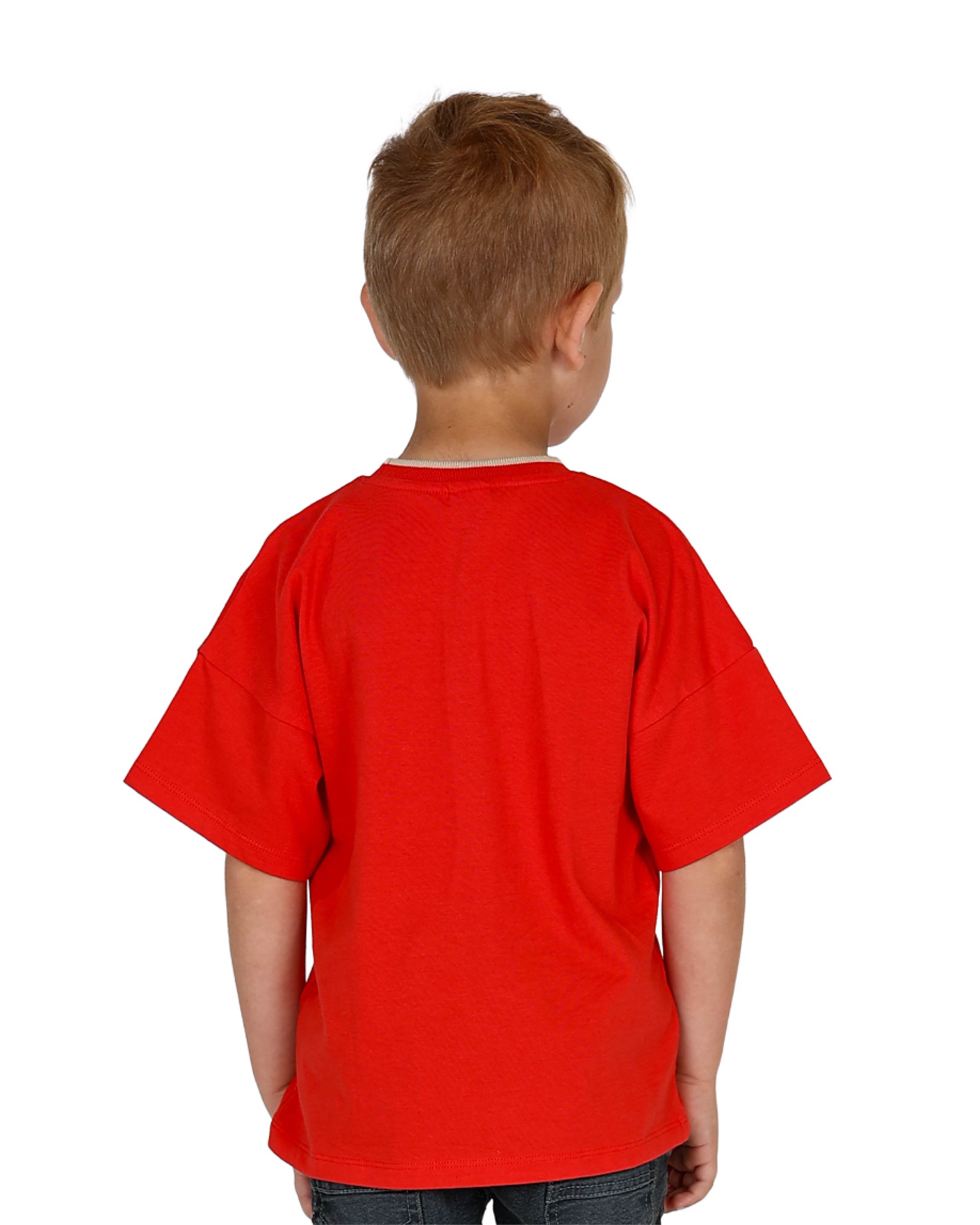 Short Sleeve Orange Boston 93 Graphic Cotton T-Shirt
