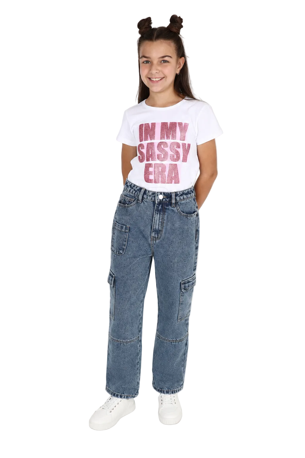 Medium Indigo Cargo Jeans
