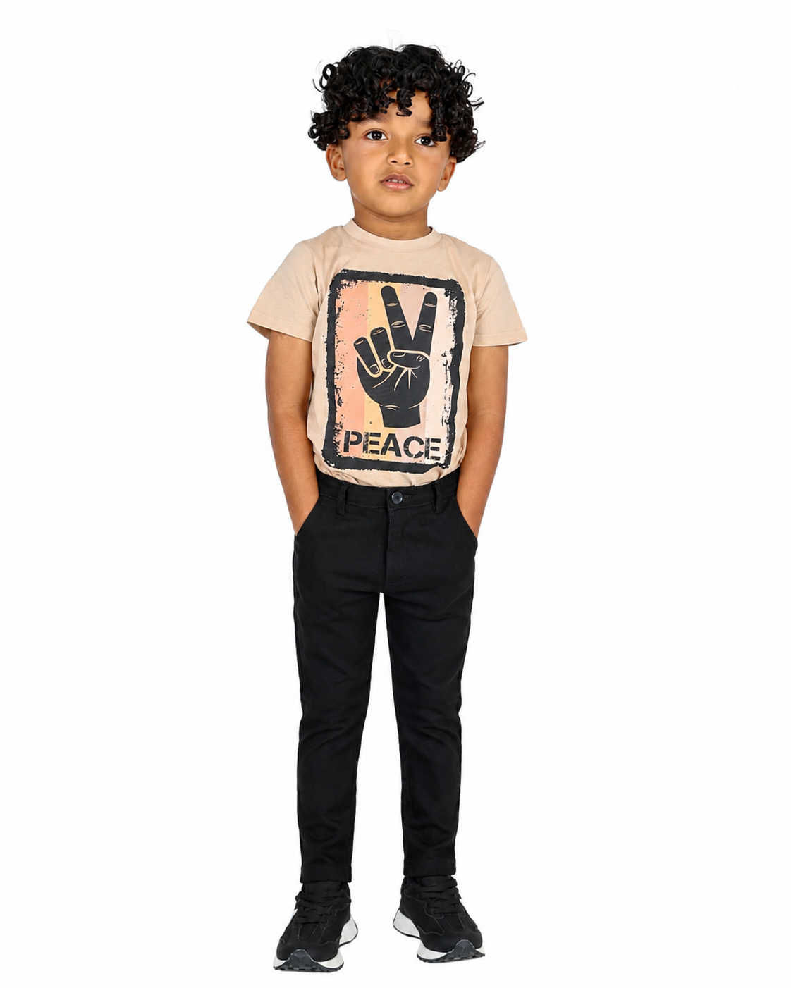Black Slim Fit Stretch Cotton Chinos