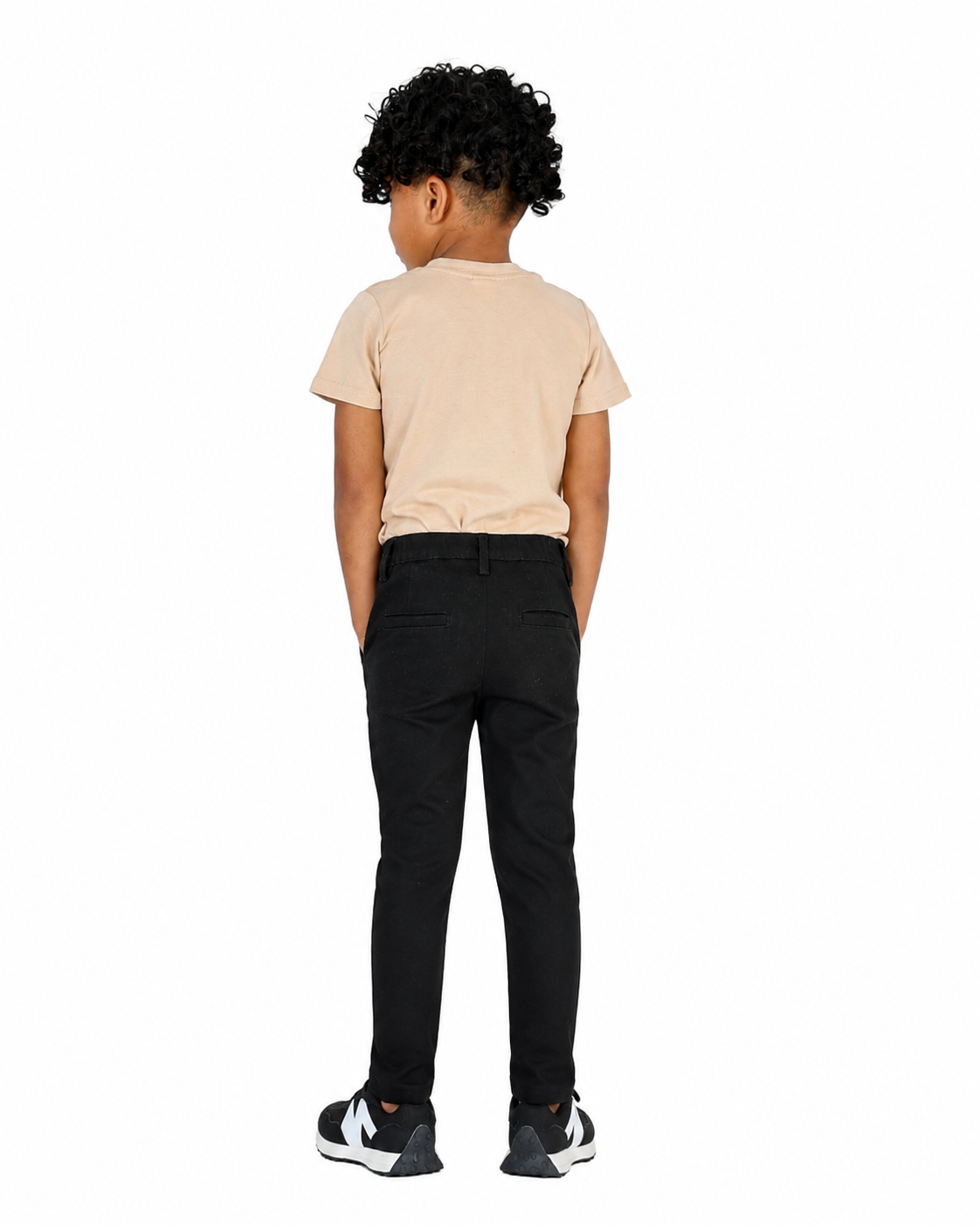 Black Slim Fit Stretch Cotton Chinos