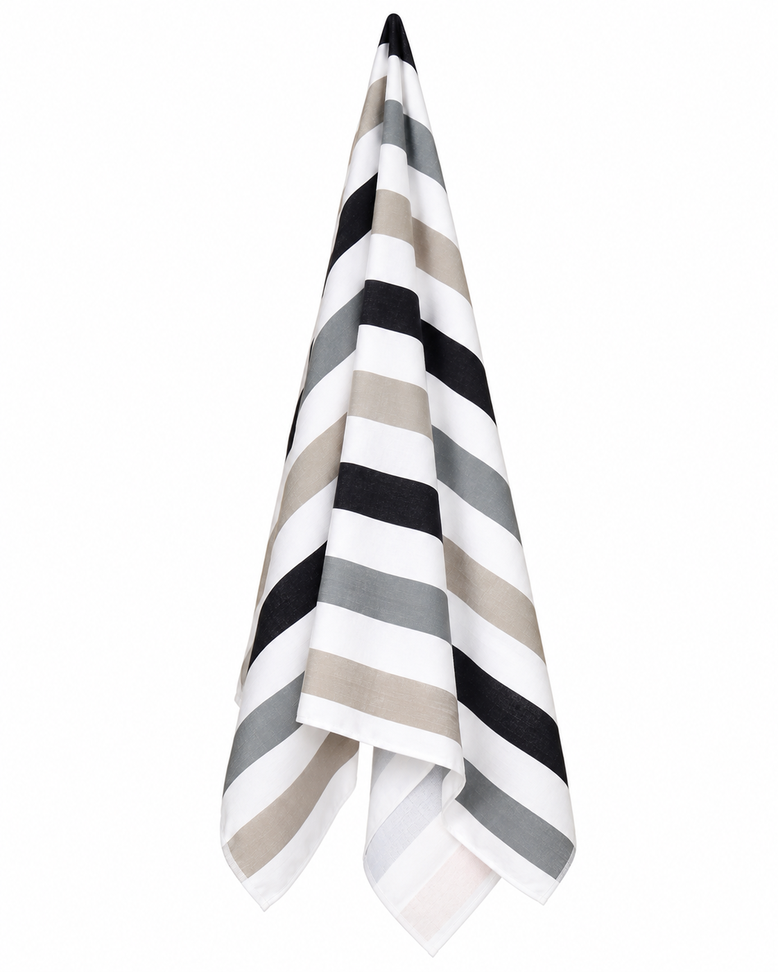 Monochrome Stripe Microfibre Beach Towel 70x140cm