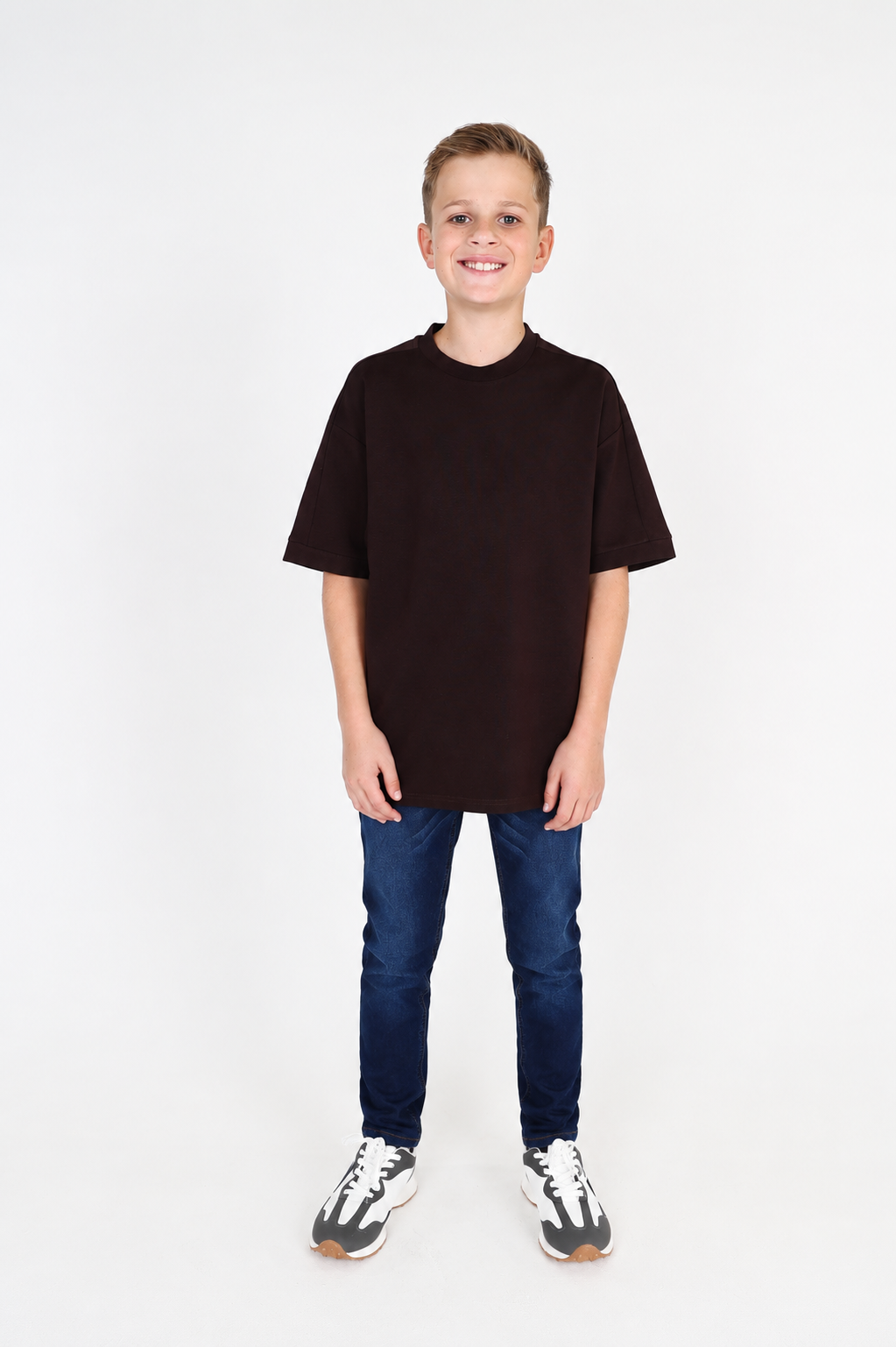 Short Sleeve Chocolate Oversized T-Shirt