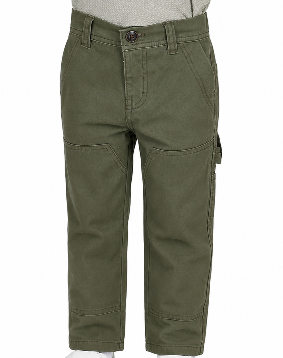 Olive Relaxed Fit Carpenter Pants