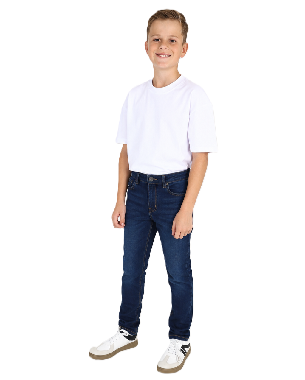 Short Sleeve White Oversized Crew Neck Cotton T-Shirt