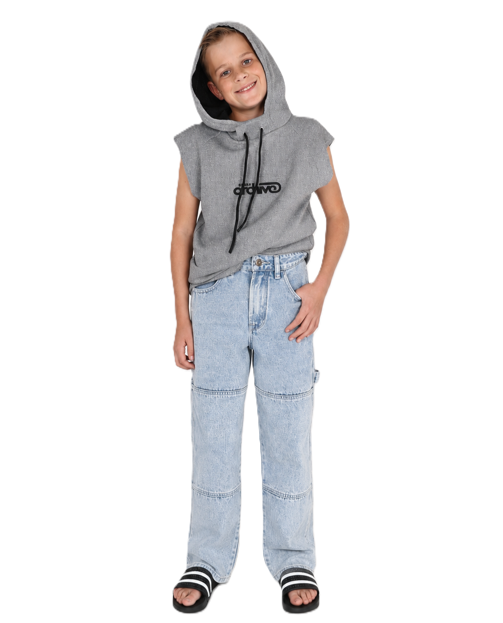 Light Indigo Relaxed Fit Carpenter Jeans