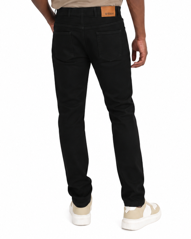 Black Slim Fit Tapered Stretch Jeans