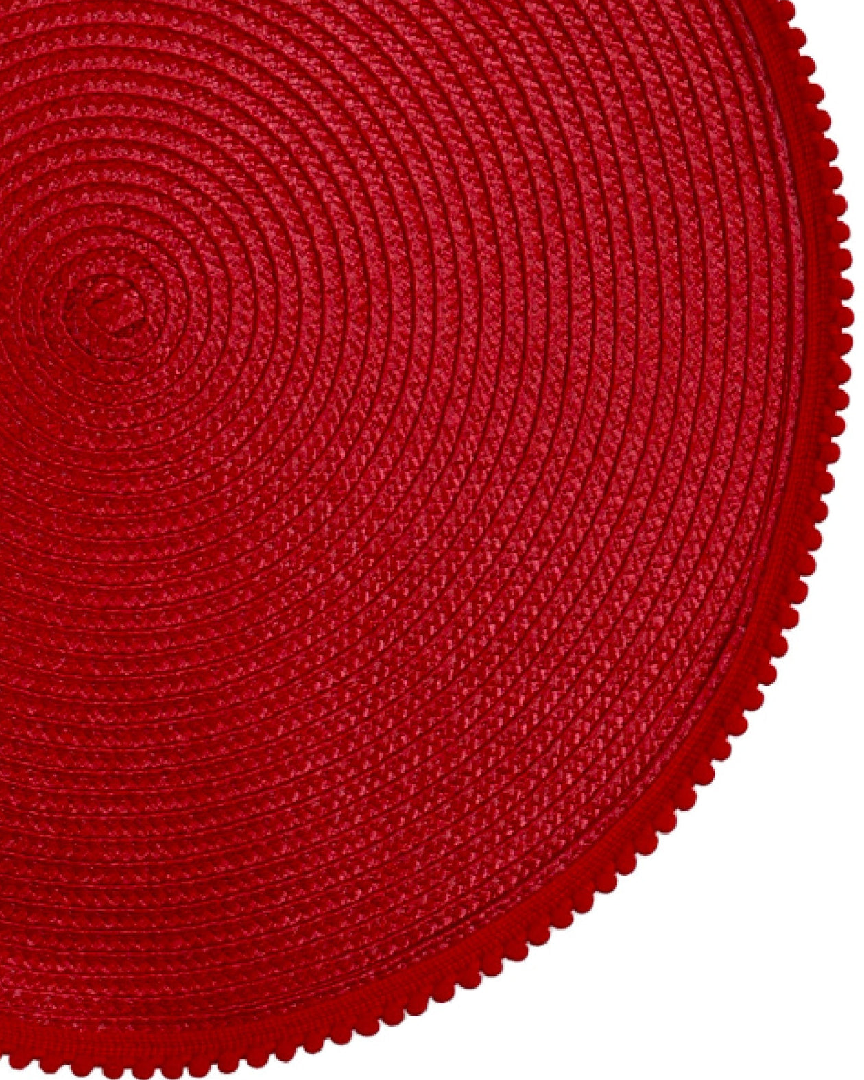 Red Spiral Bobble Trim Placemat