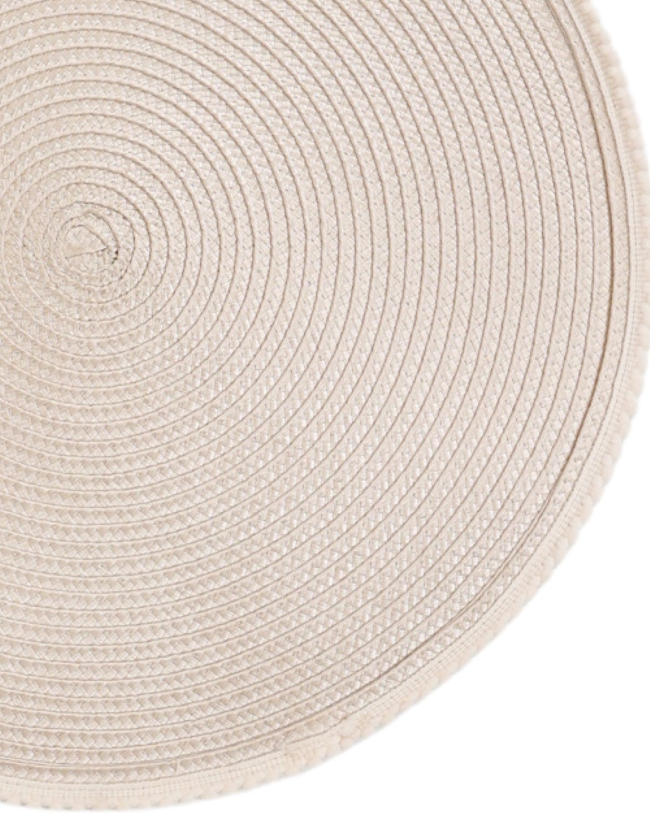 Natural Spiral Bobble Trim Placemat