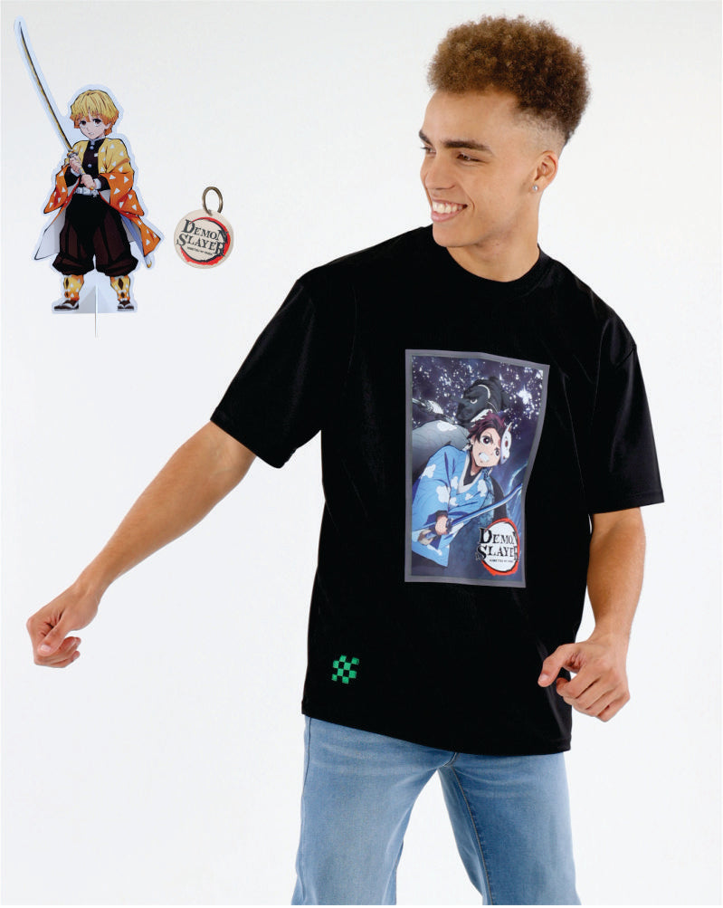 Demon Slayer Tanjiro T-Shirt + FREE Zenitsu Standee & Keyring