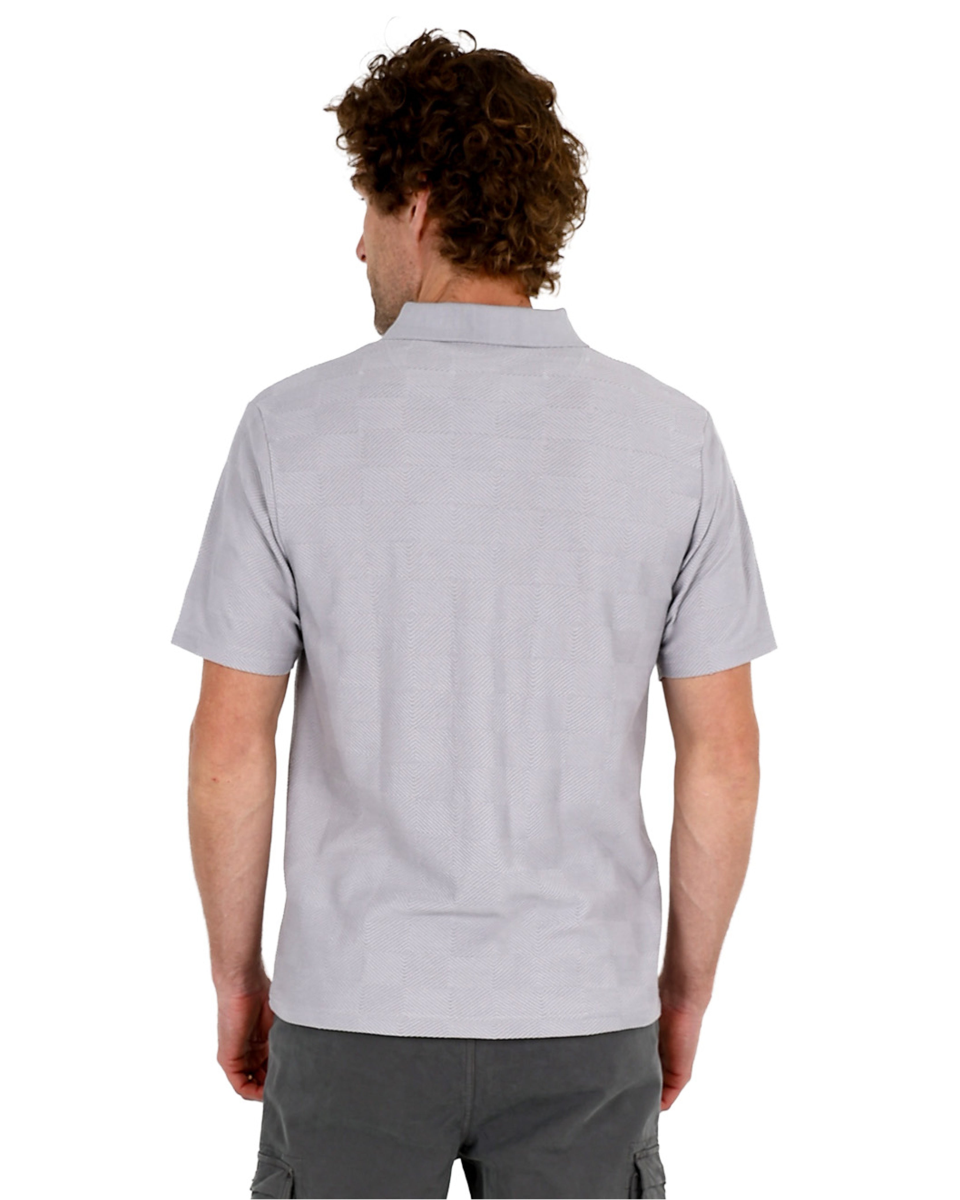 Short Sleeve Silver Jaquard Golfer