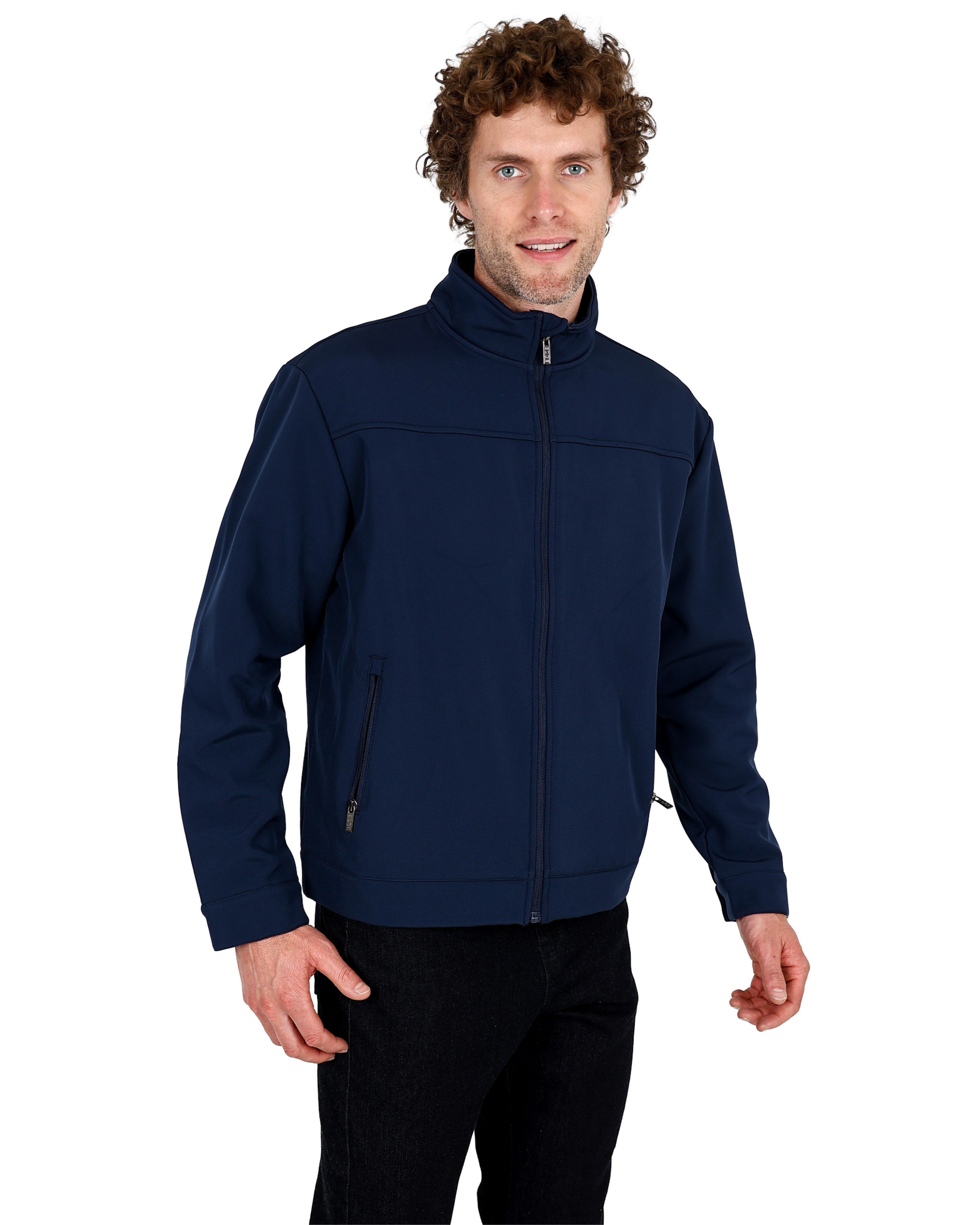 Navy Bonded Fleece Softshell Jacket