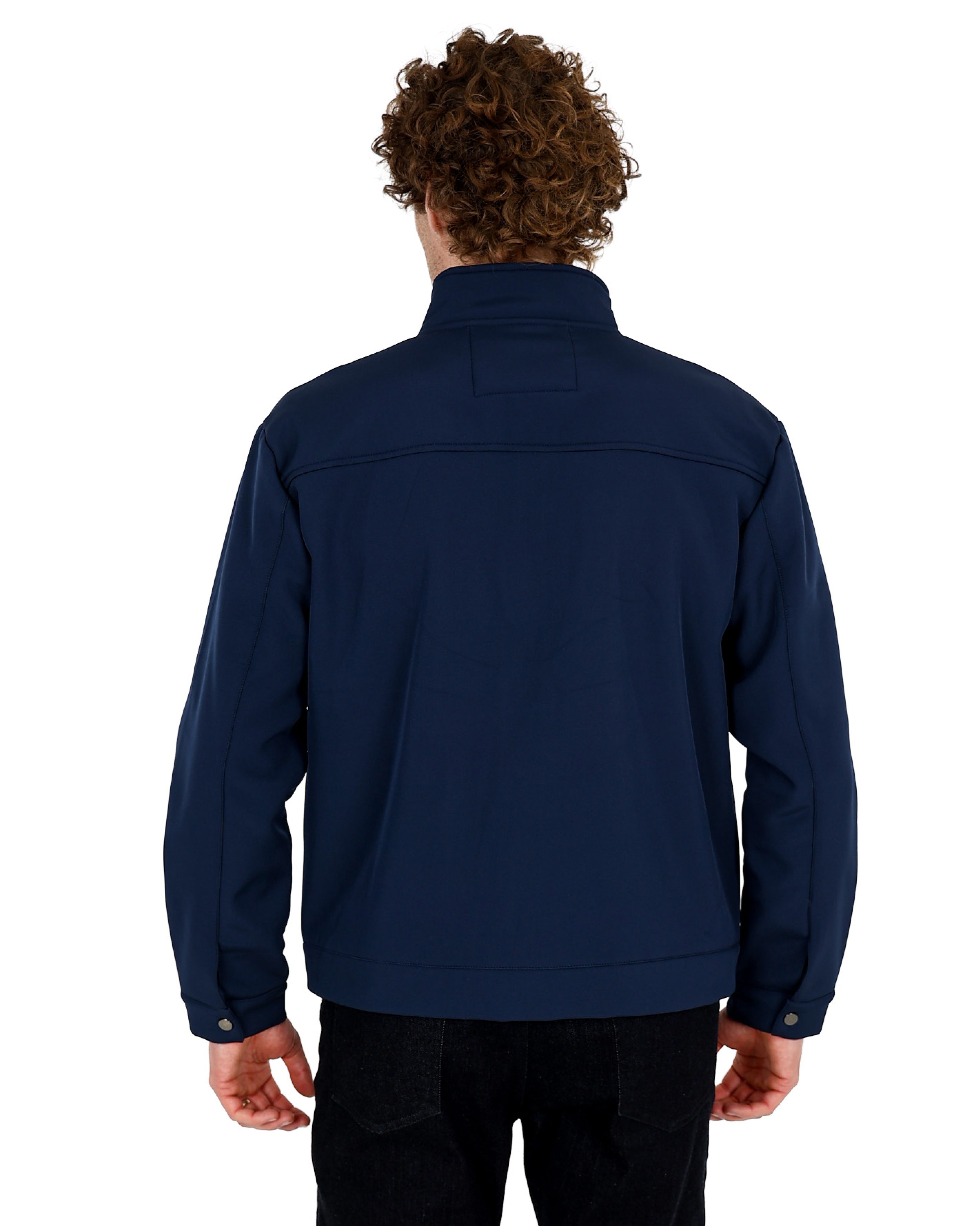 Navy Bonded Fleece Softshell Jacket