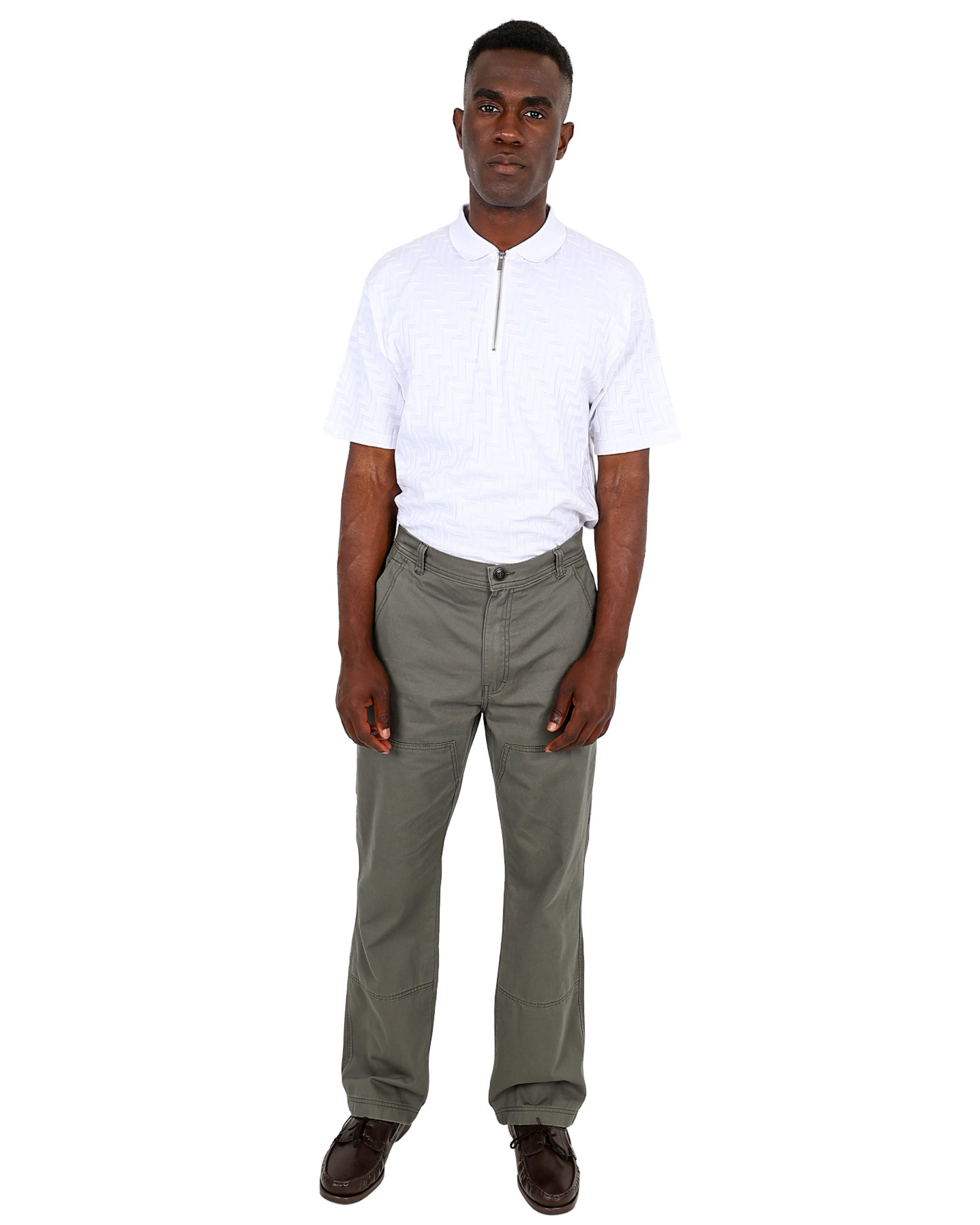 Olive Classic Cotton Straight Leg Carpenter Pant