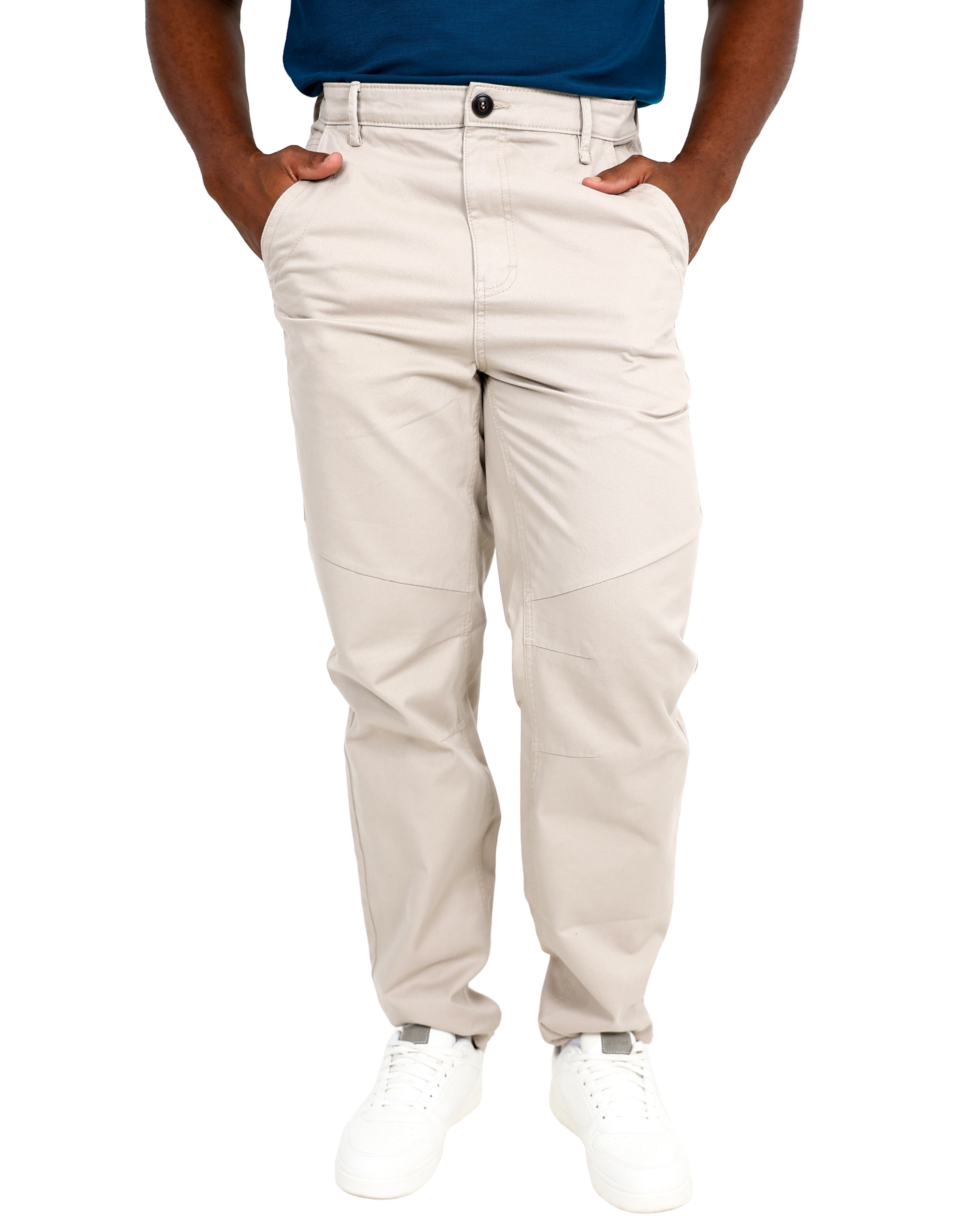 Stone Casual Straight Leg Cotton Pant