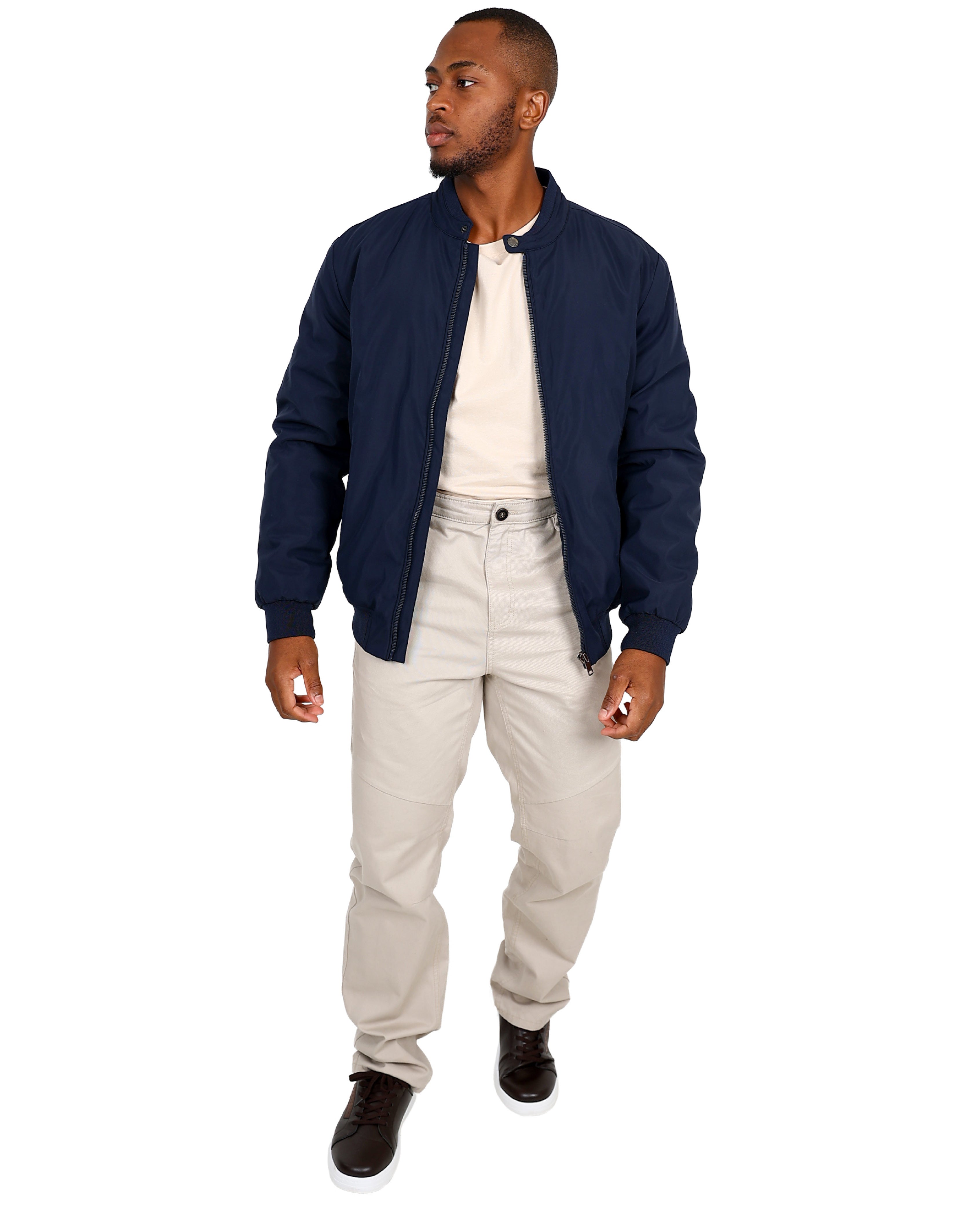 Navy Harrington Padded Jacket